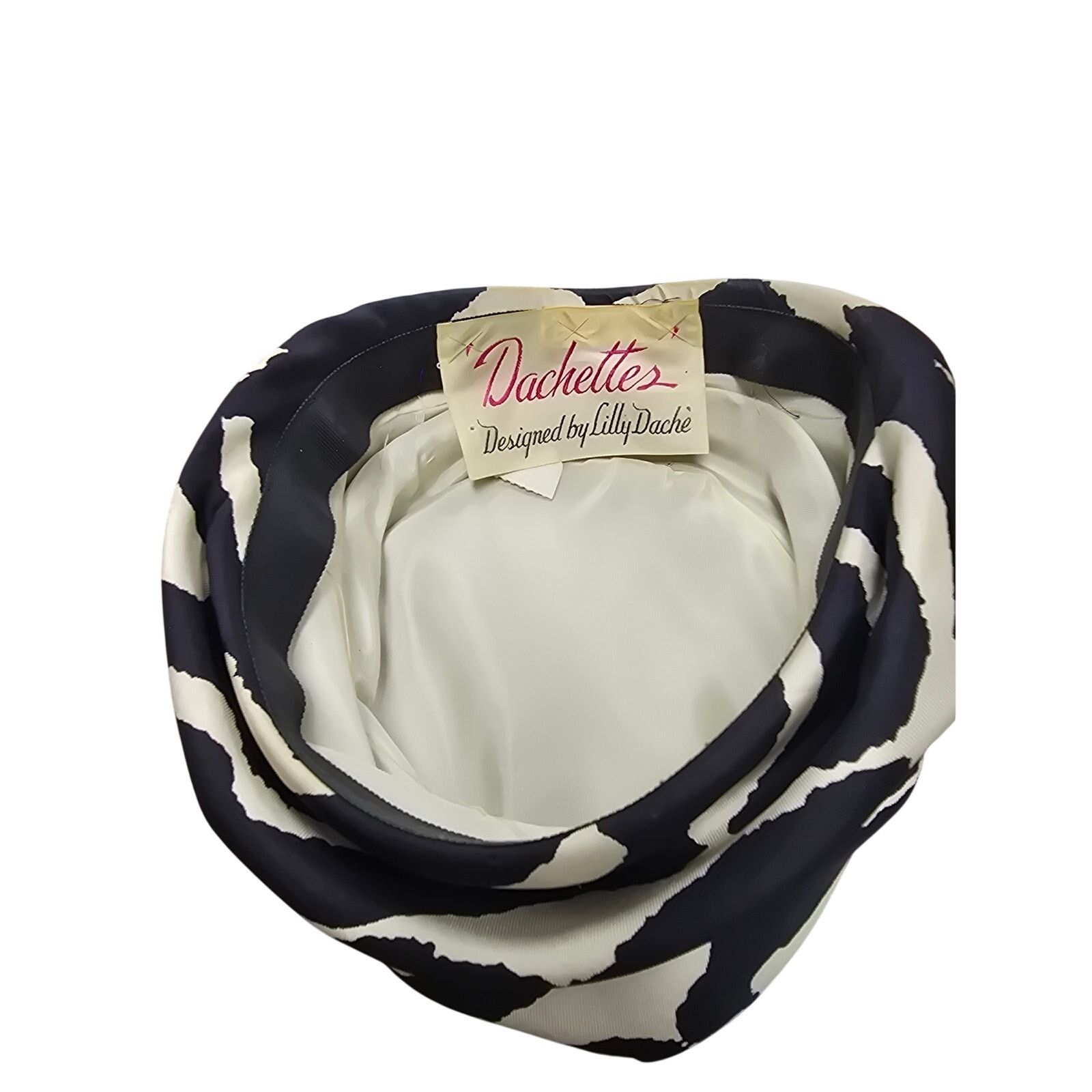 Other Vintage Dachettes by Lilly Dache Hat, Black & Ivory Size ONE SIZE - 6 Thumbnail