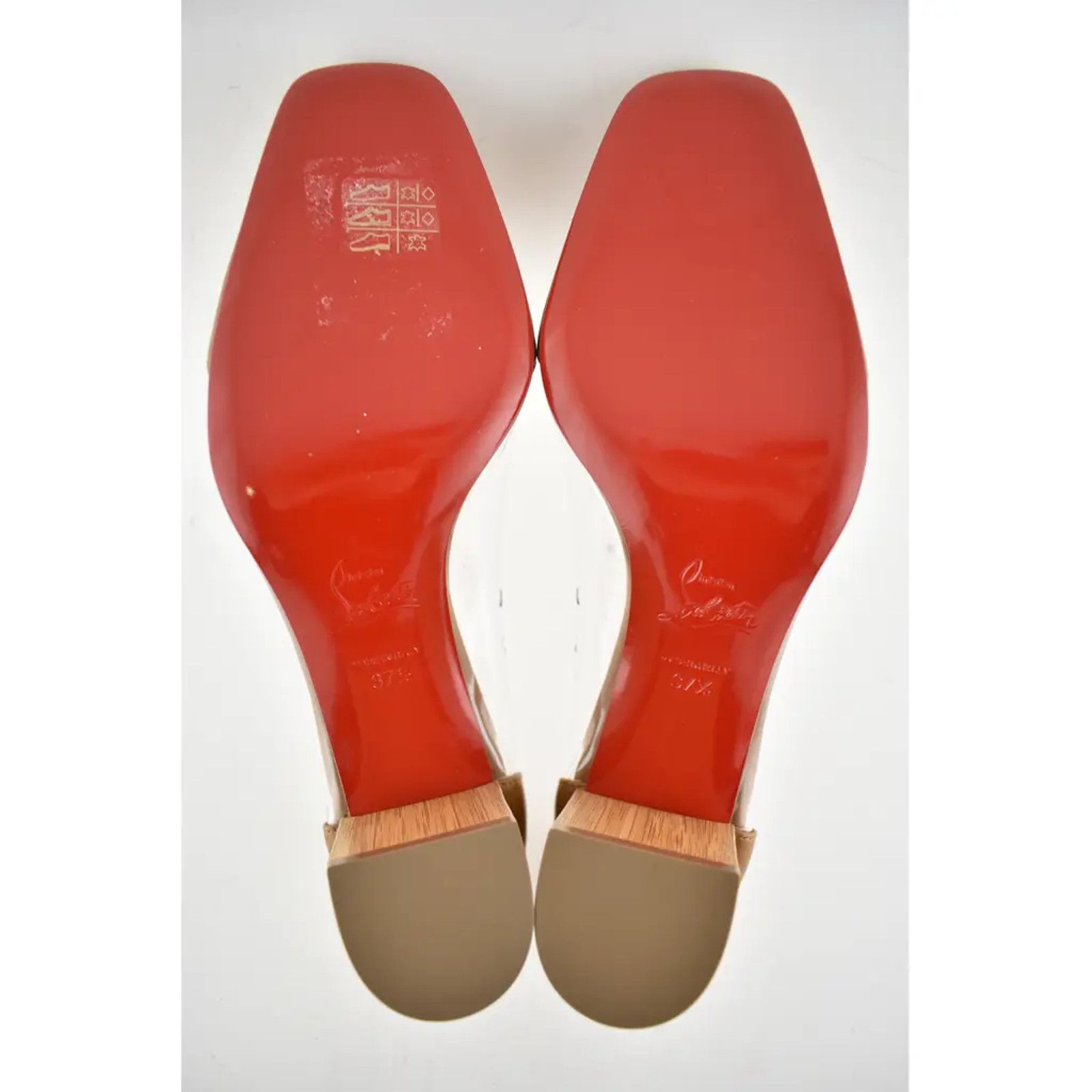 Christian Louboutin Christian Louboutin Grandola 55 Brown Leather PVC Block Size US 7.5 / IT 37.5 - 12 Thumbnail