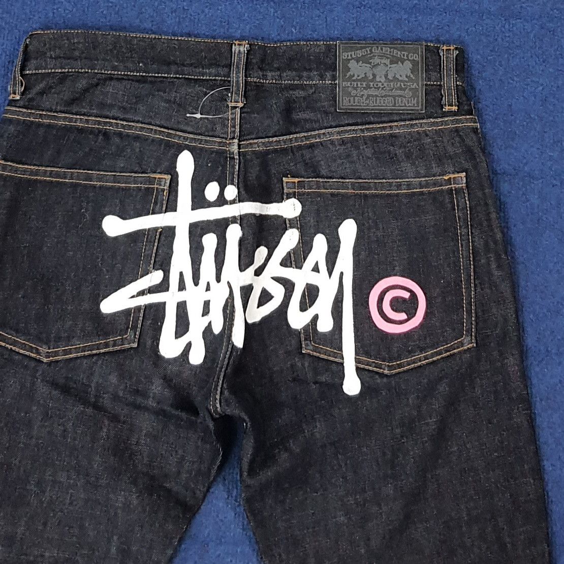 Stussy Vintage Stussy Rough Rugger Denim Custom Logo Jeans C272N25 Size US 30 / EU 46 - 2 Thumbnail