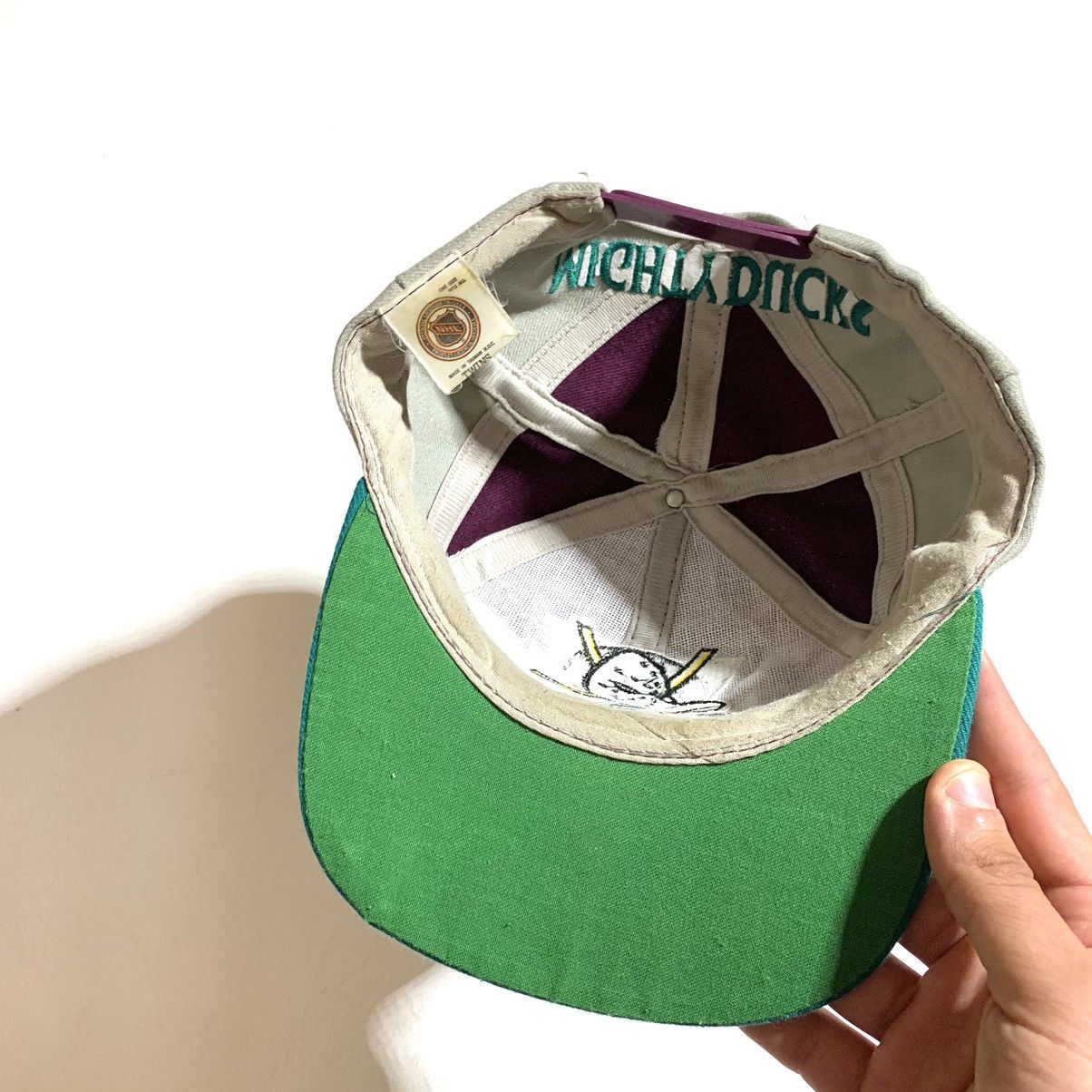 NHL Vintage Mighty Ducks Authentic NHL Spell Out SnapBack. Size ONE SIZE - 3 Thumbnail