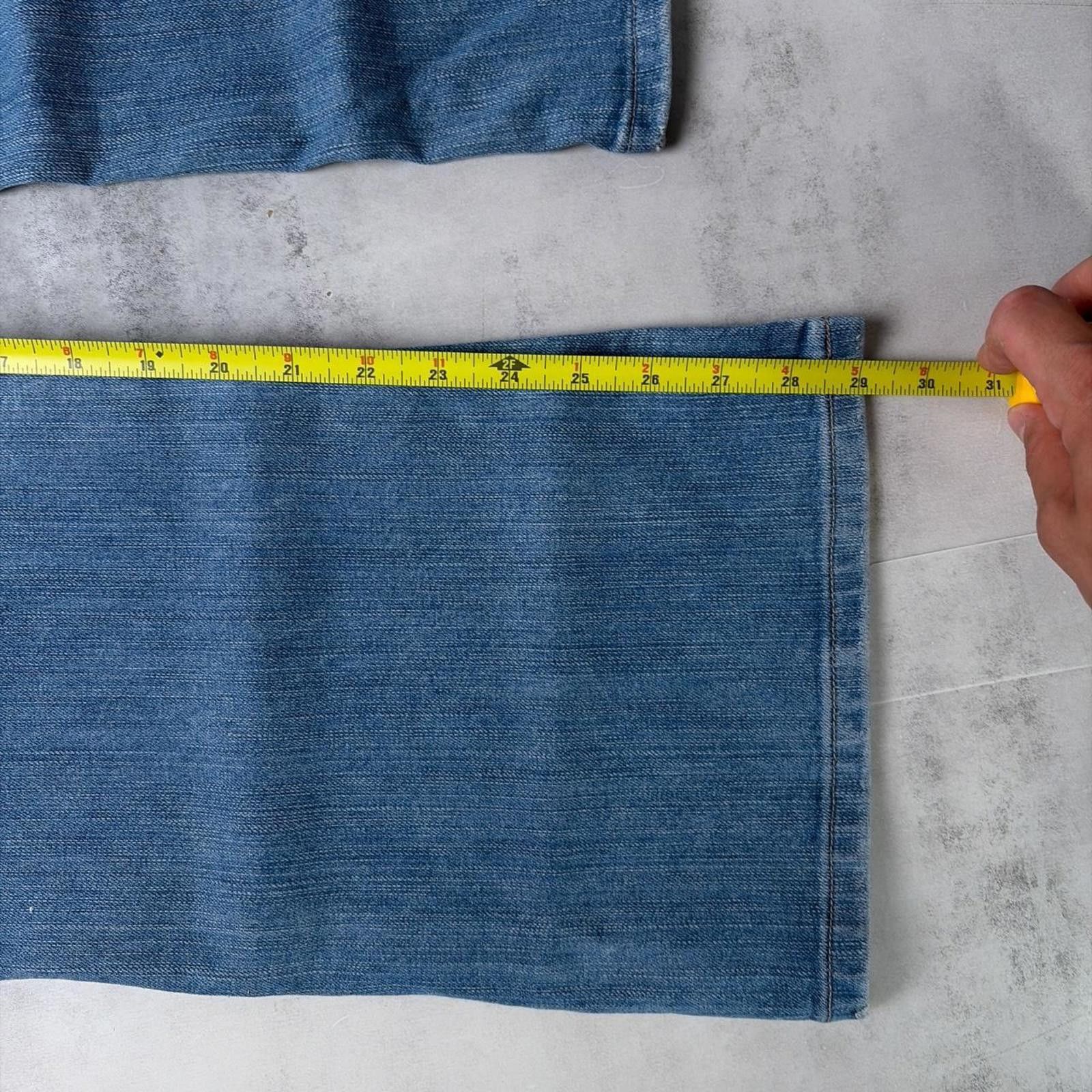 Aeropostale Y2K Blue Aeropostale Grunge Flared Embroidered Denim Jeans Size 34" / US 12 / IT 48 - 7 Thumbnail