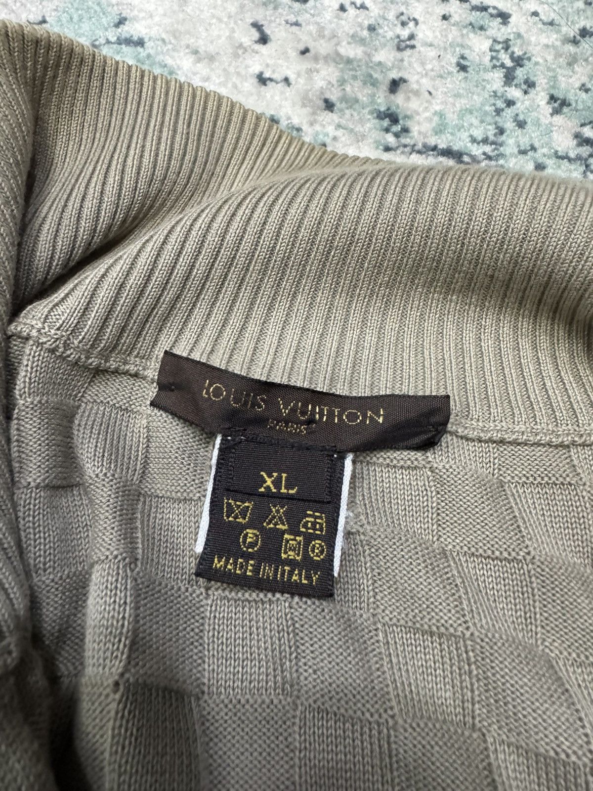 Louis Vuitton VINTAGE LOUIS VUITTON DAMIER RIB ZIPPER KNIT JACKET Size US XL / EU 56 / 4 - 3 Thumbnail