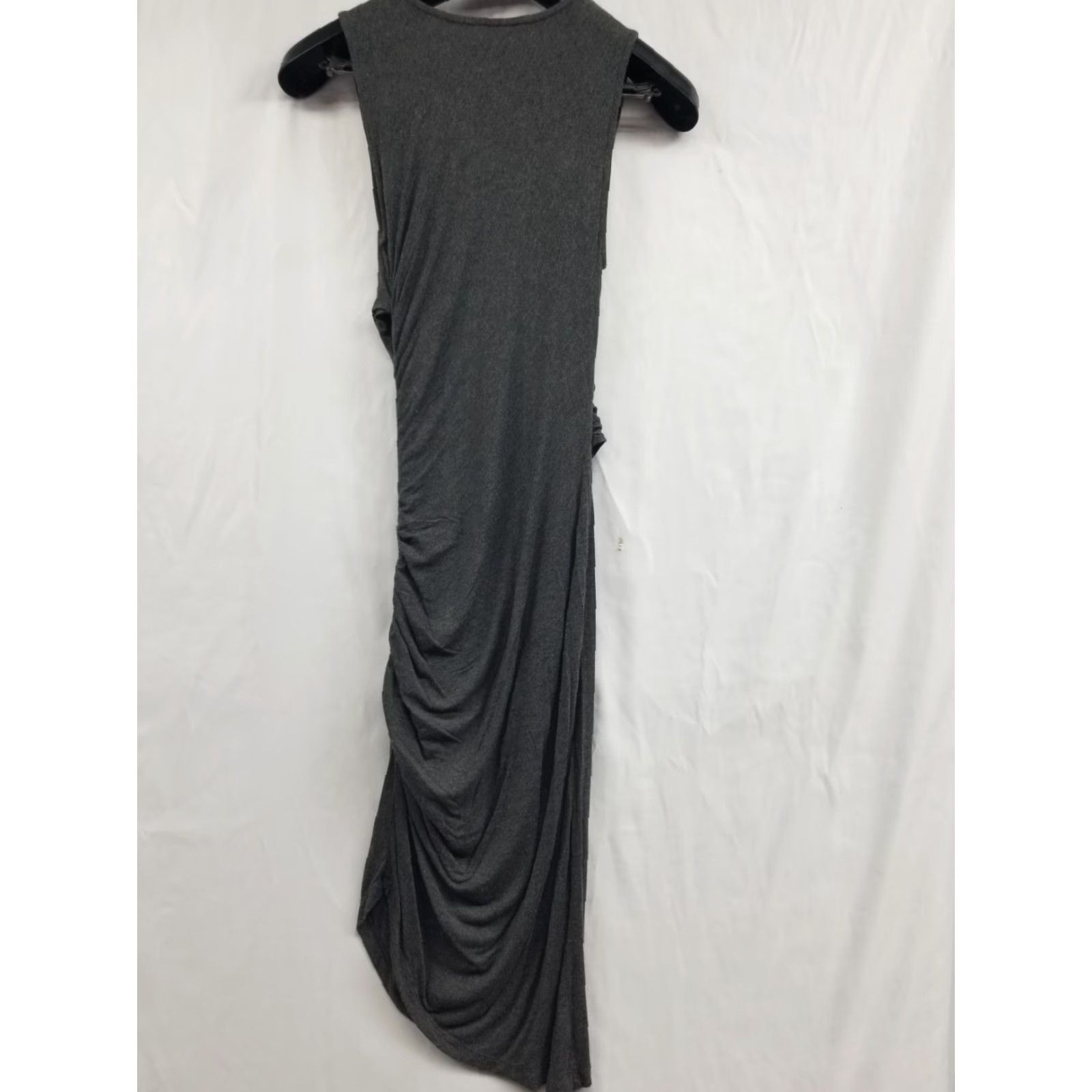 Anthropologie ANTHROPOLOGIE Classy Side Rouche Dress Gray Soft Small Dress Maxi Women Sleeveless Round Neck Pullover Machine Washable Size S Black Gray? Size S / US 4 / IT 40 - 2 Thumbnail