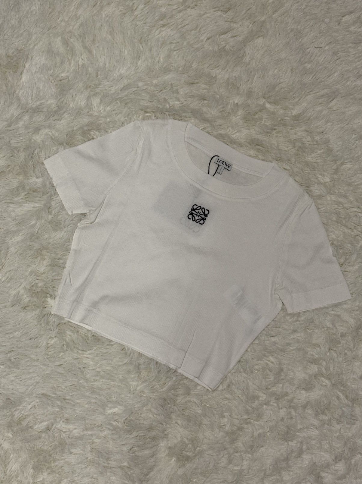 Loewe LOEWE Women’s Cotton Cropped Top White Size S / US 4 / IT 40 - 2 Thumbnail