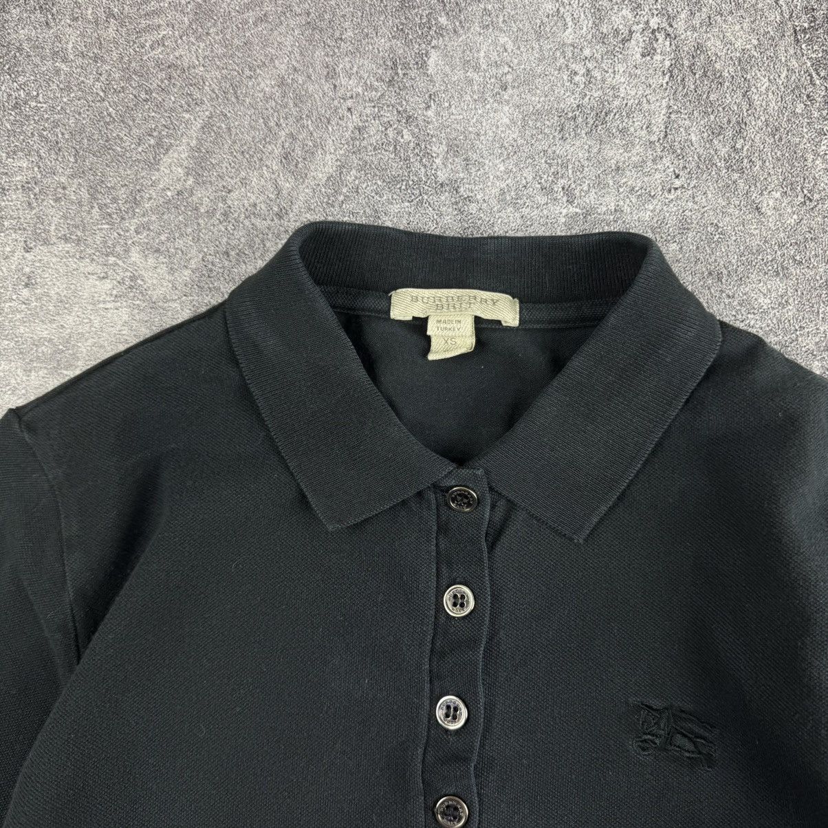 Burberry Burberry Brit Black Slim Fit Polo / Embroidered Knight Logo Size XS / US 0-2 / IT 36-38 - 3 Thumbnail