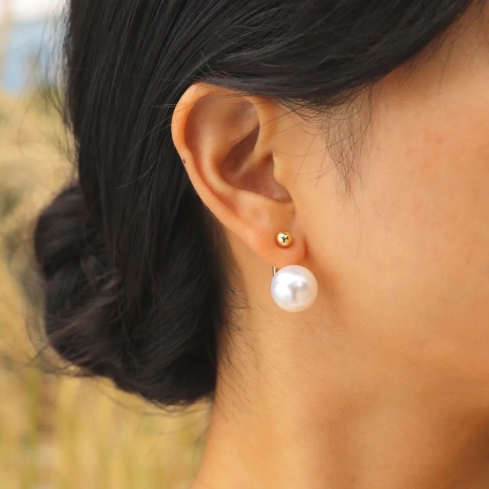 Other Minimalist Round Simulated Pearl Earrings Size ONE SIZE - 3 Thumbnail