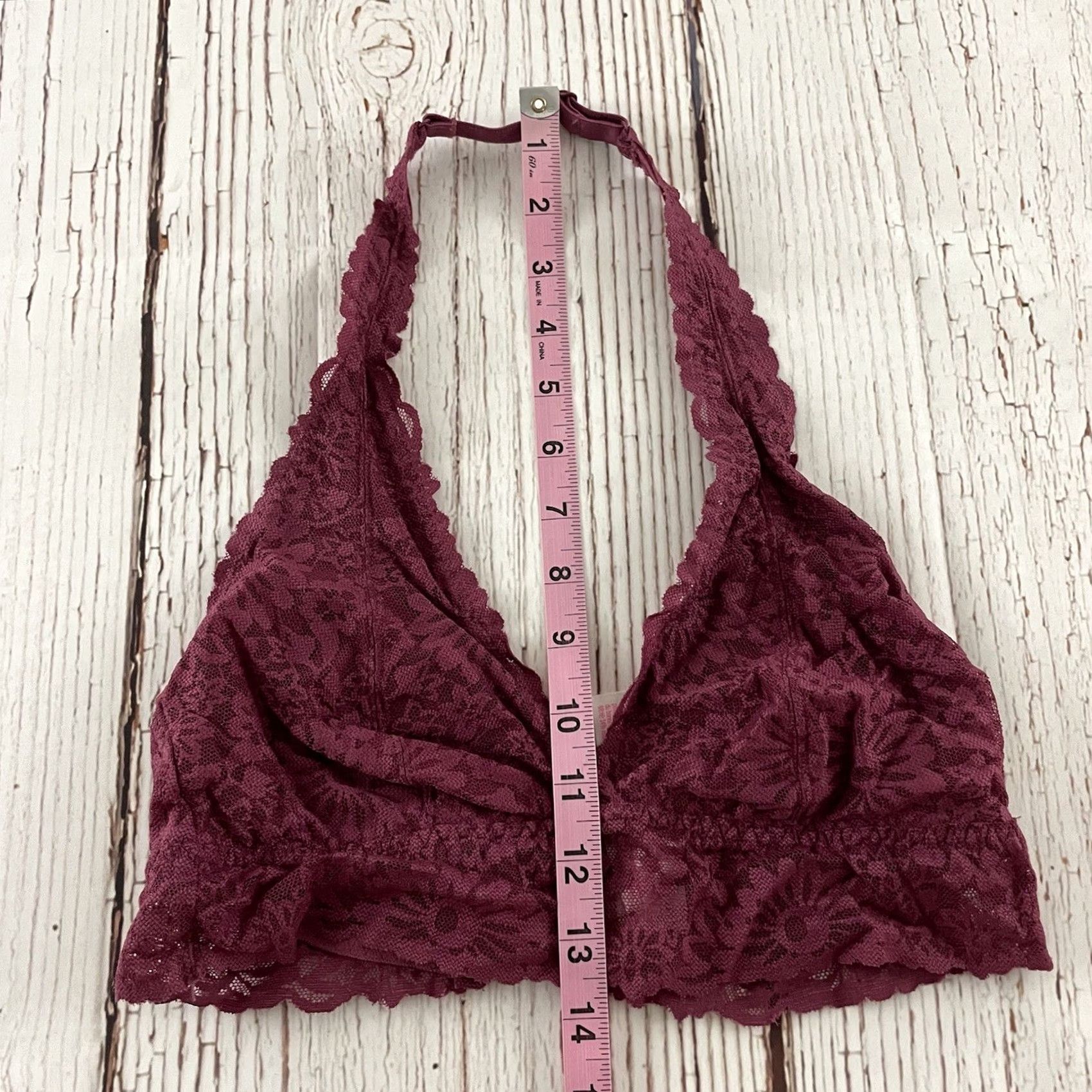 Victoria's Secret Victoria's Secret PINK Bralette Halter Women Medium Lace Maroon Pink Bra XS? Size ONE SIZE - 3 Thumbnail