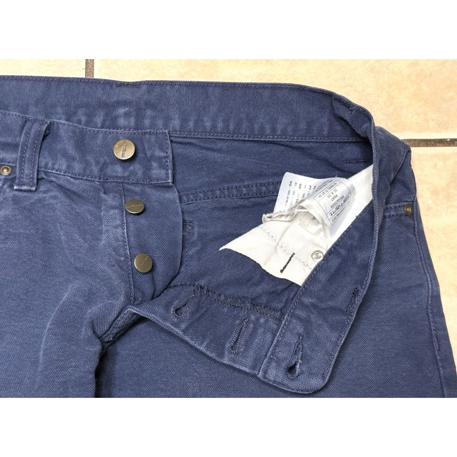 Carhartt Wip Carhartt WIP Privateer Pants Selvedge Denim 30x34 Dark Wash Tunisia Work Jeans Mens Regular Blue Cotton Denim 5-Pocket Design Straight Size US 30 / EU 46 - 6 Thumbnail
