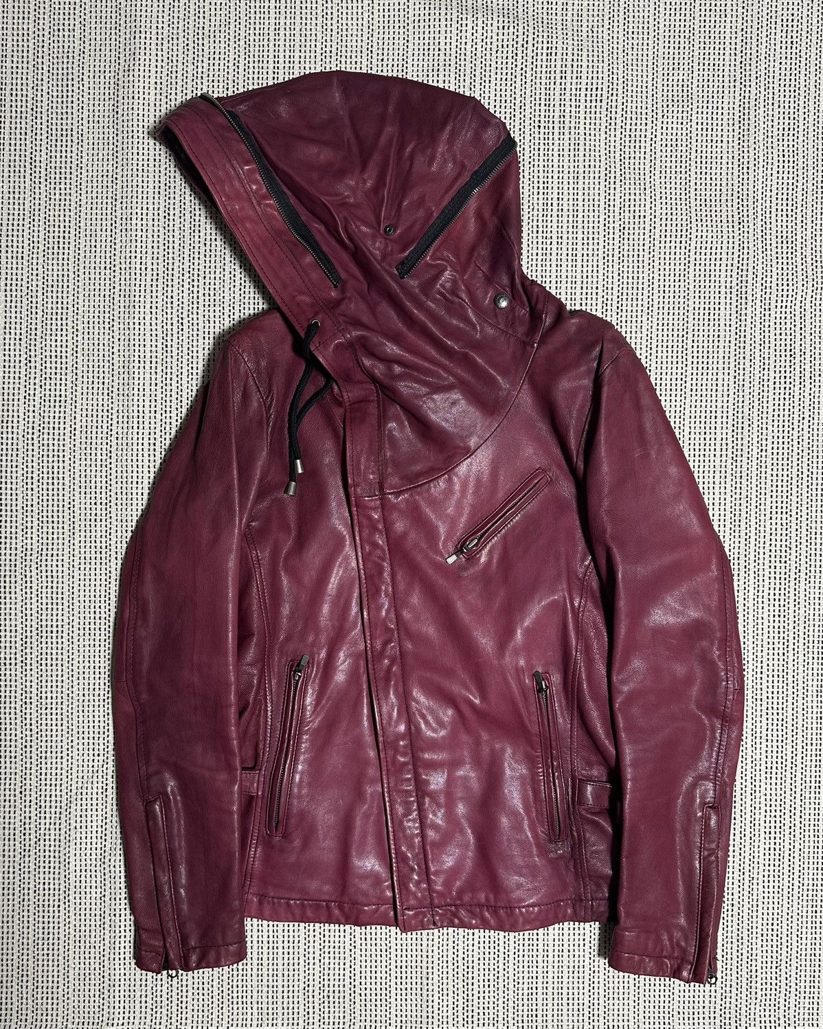 If Six Was Nine Katharine Hamnett London Alien Hood Leather Jacket Size US L / EU 52-54 / 3 - 2 Thumbnail
