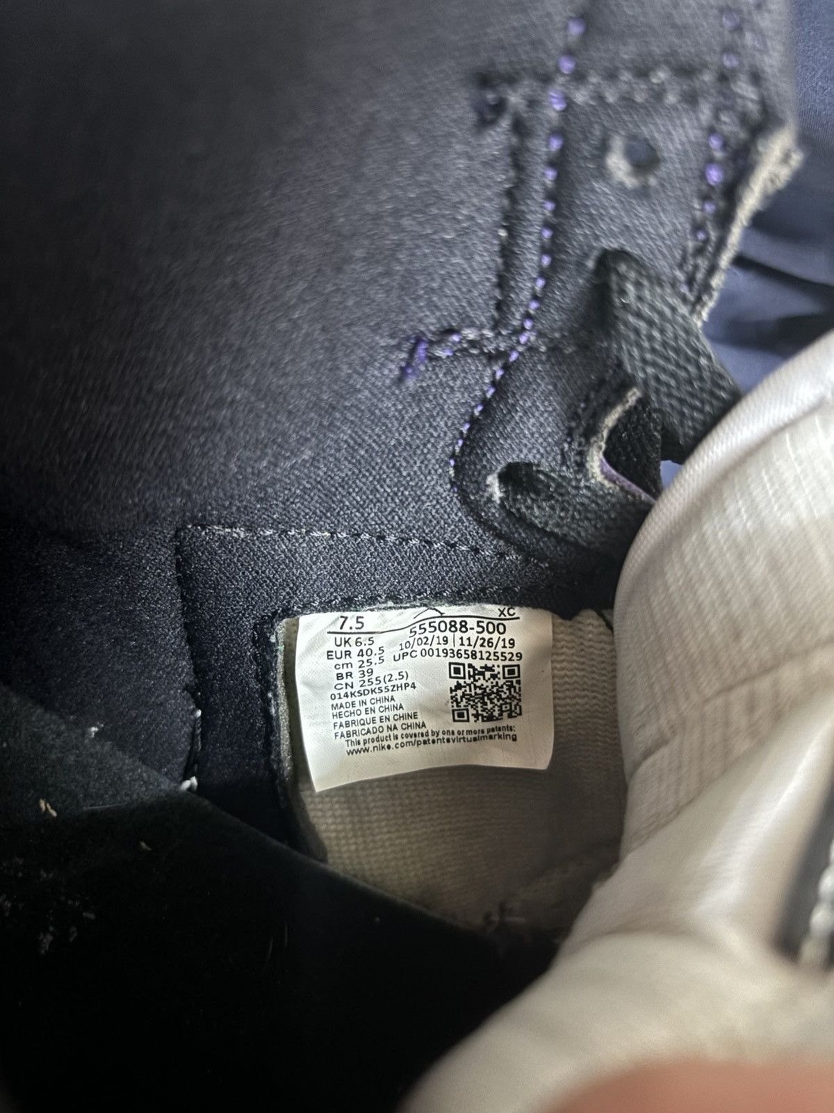 Jordan Brand × Nike Air jordan1 retro high og court purple Size US 7.5 / EU 40-41 - 5 Thumbnail