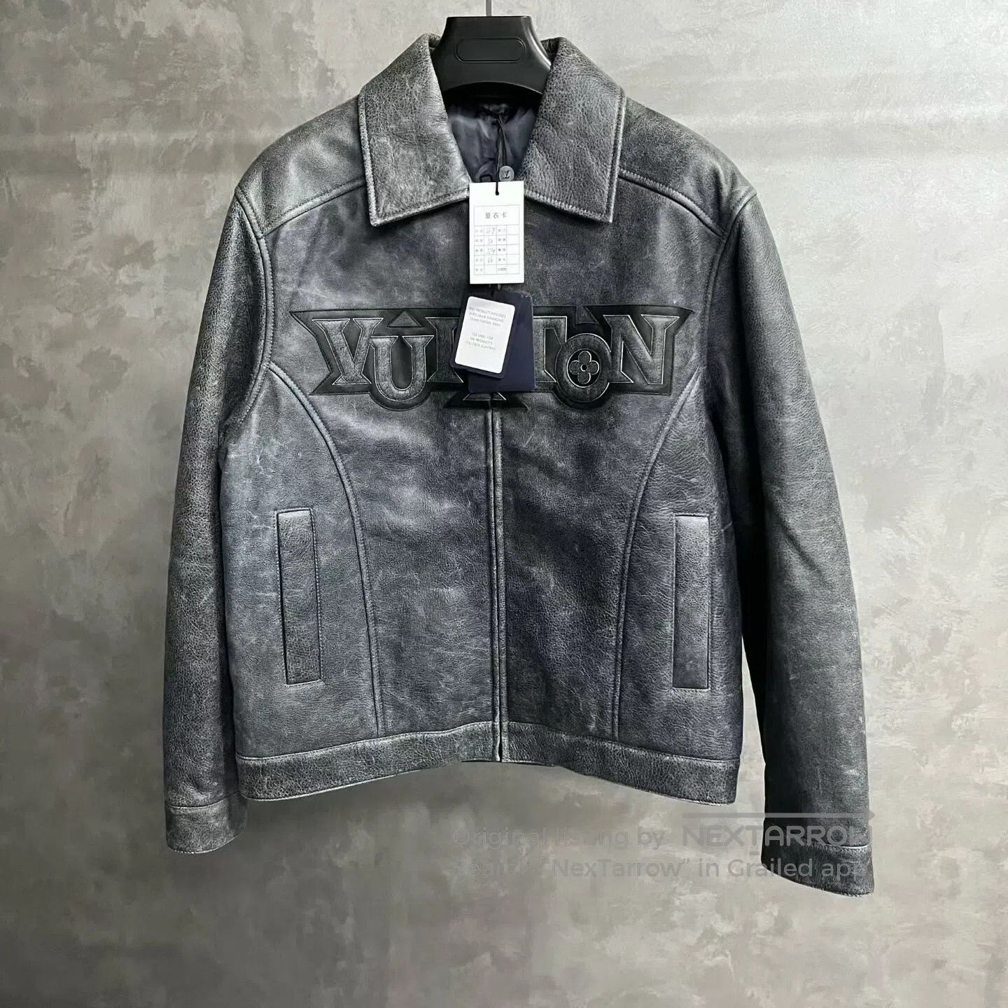 Louis Vuitton Louis Vuitton Letter-printed leather long-sleeve jacket| Size US M / EU 48-50 / 2 - 1 Thumbnail