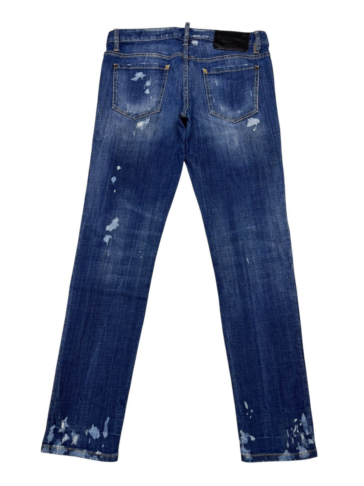 Dsquared2 Dsquared2 Distressed Paint Splatter Slim Straight Jeans Size US 32 / EU 48 - 2 Thumbnail
