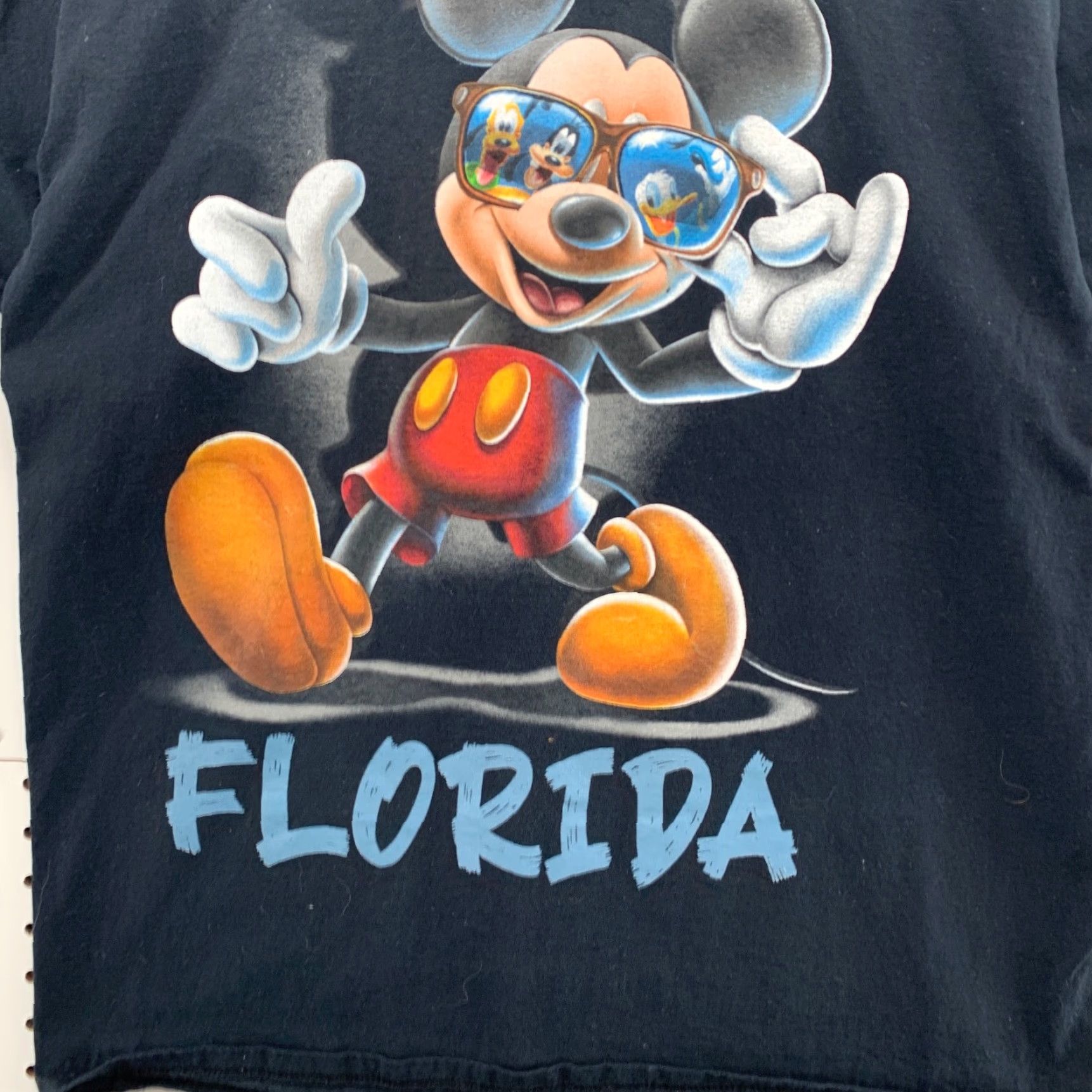 Disney Disney Mickey Mouse Florida Shirt Men L Short Sleeve Crew Neck 20X29 Black Cotton Disney T-Shirt Size US L / EU 52-54 / 3 - 7 Thumbnail