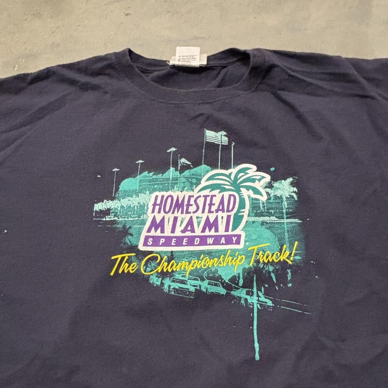 NASCAR × Vintage Crazy Vintage Y2K/2000s Navy Blue NASCAR Racing Graphic Tee! Size US XXL / EU 58 / 5 - 3 Thumbnail