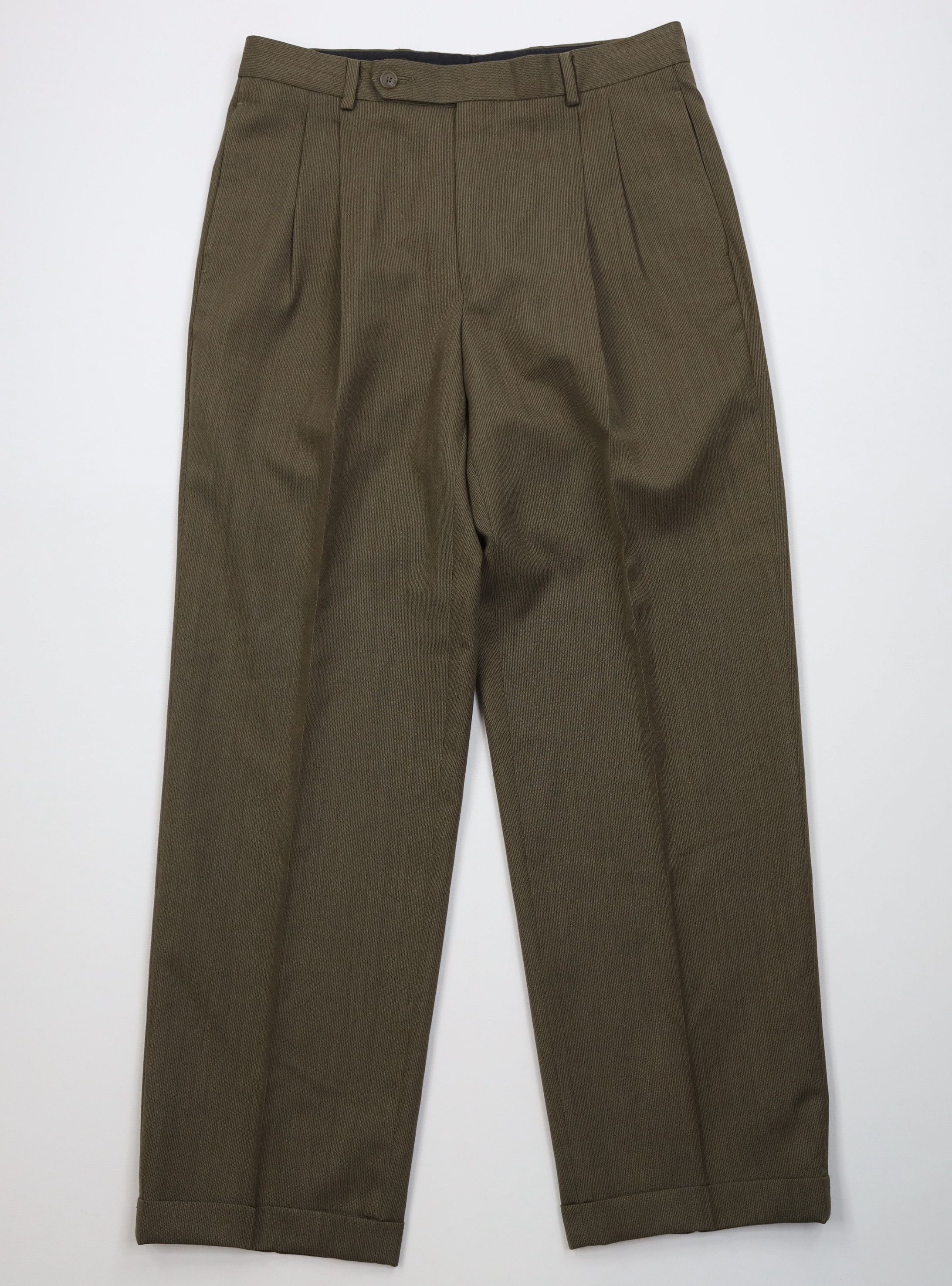 Vintage Vintage 90s Streetwear Knit Wide Leg Chino Pants Striped Size US 32 / EU 48 - 1 Thumbnail