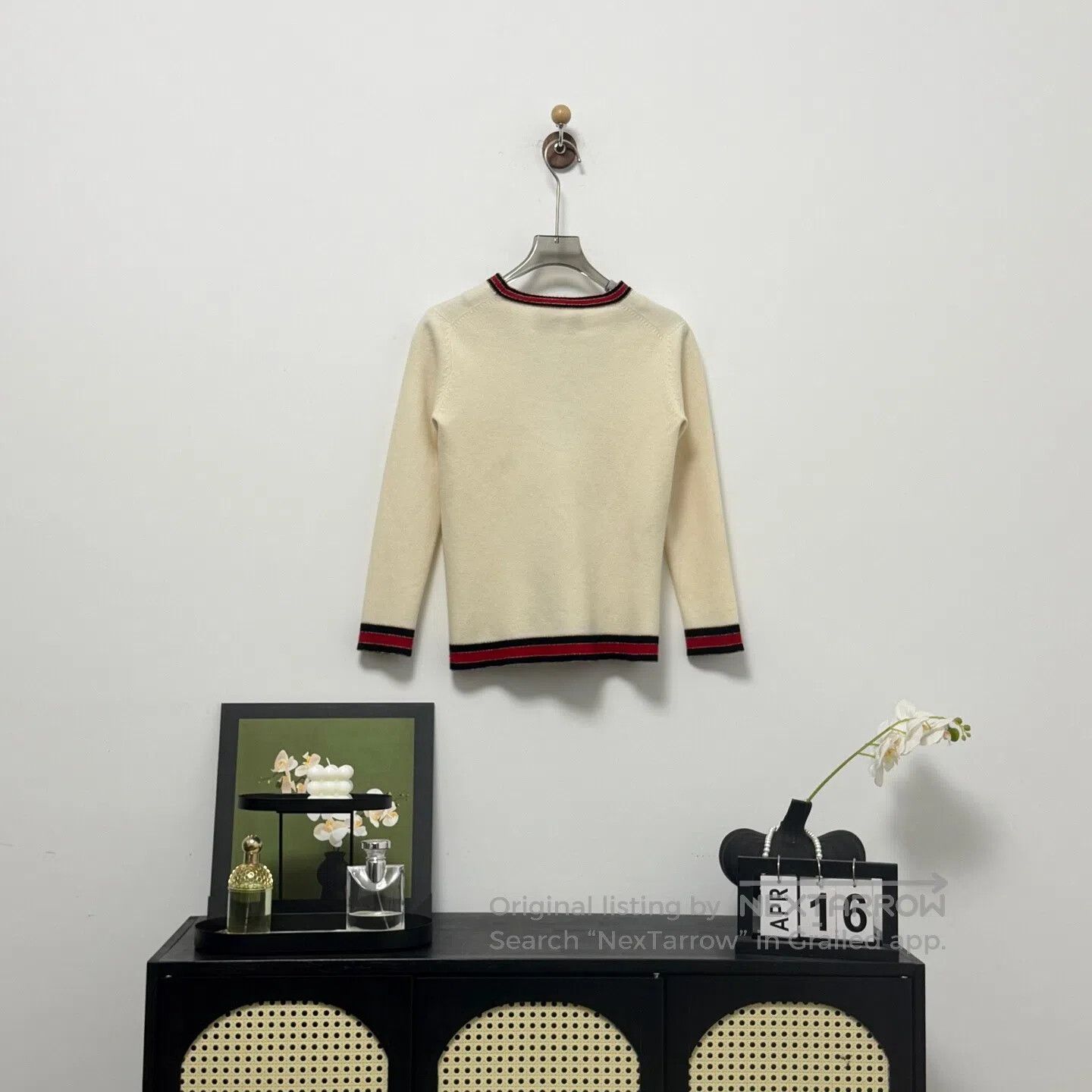 Gucci Guicci White Knit Cardigan| Size L / US 10 / IT 46 - 4 Thumbnail