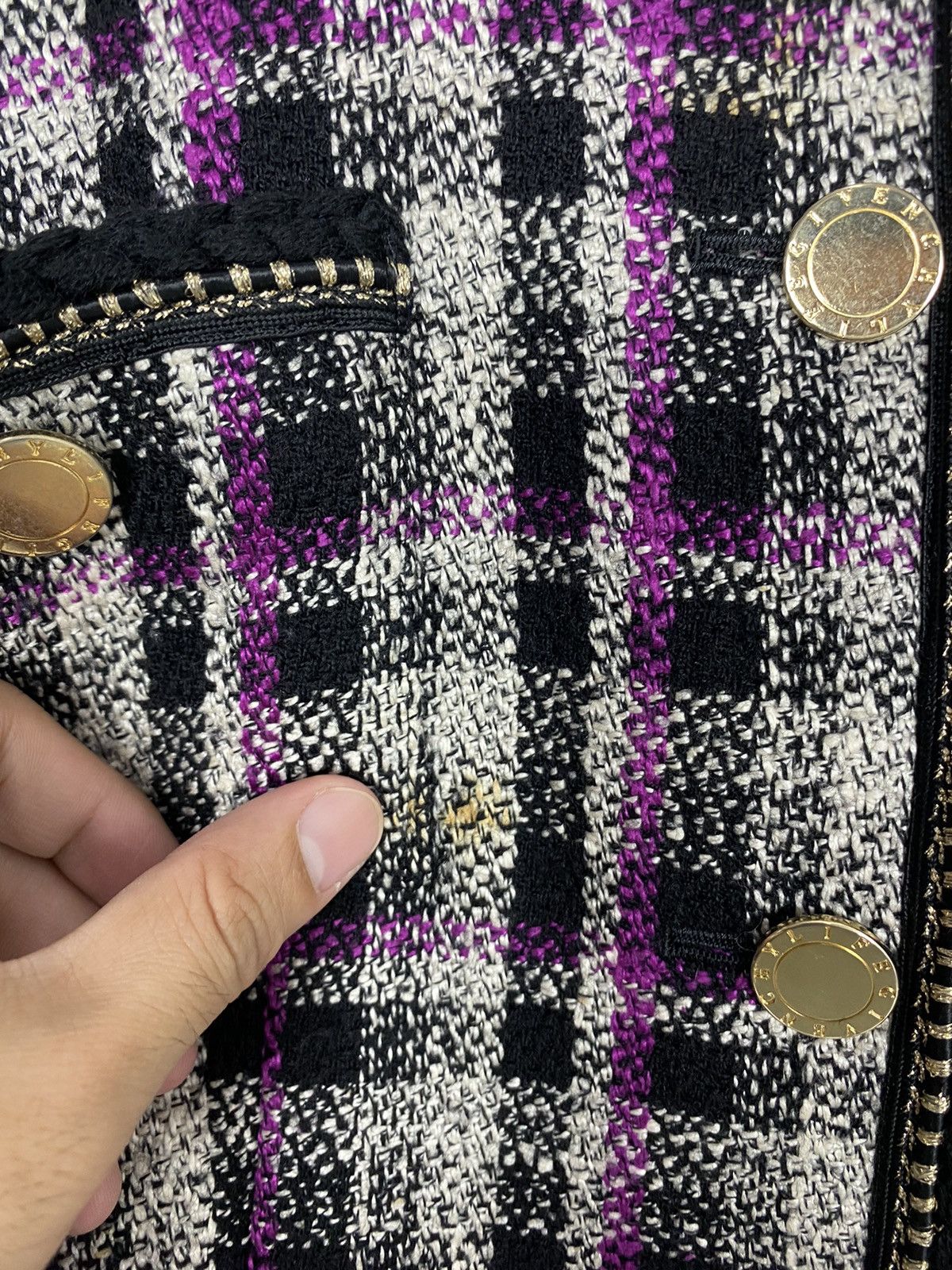 Givenchy Rare‼️ Vintage Givenchy Life Tweed Wool Jacket Size M / US 6-8 / IT 42-44 - 8 Thumbnail