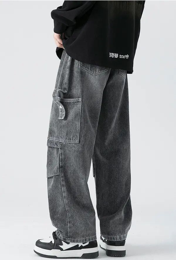 Japanese Brand Washed vintage distressed workwear straight-leg casual jeans Size US 32 / EU 48 - 4 Thumbnail