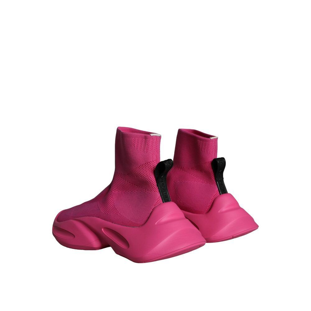Dolce & Gabbana Dolce & Gabbana Pink Logo Print Slip On Socks Sneakers Shoes Size US 11 / EU 44 - 4 Thumbnail