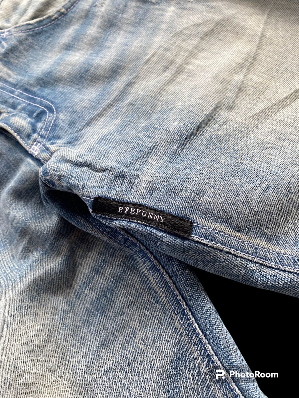 Hysteric Glamour × Japanese Brand × Tornado Mart Biker Jeans Japanese Eyefunny Distressed p174 Size US 31 - 13 Thumbnail