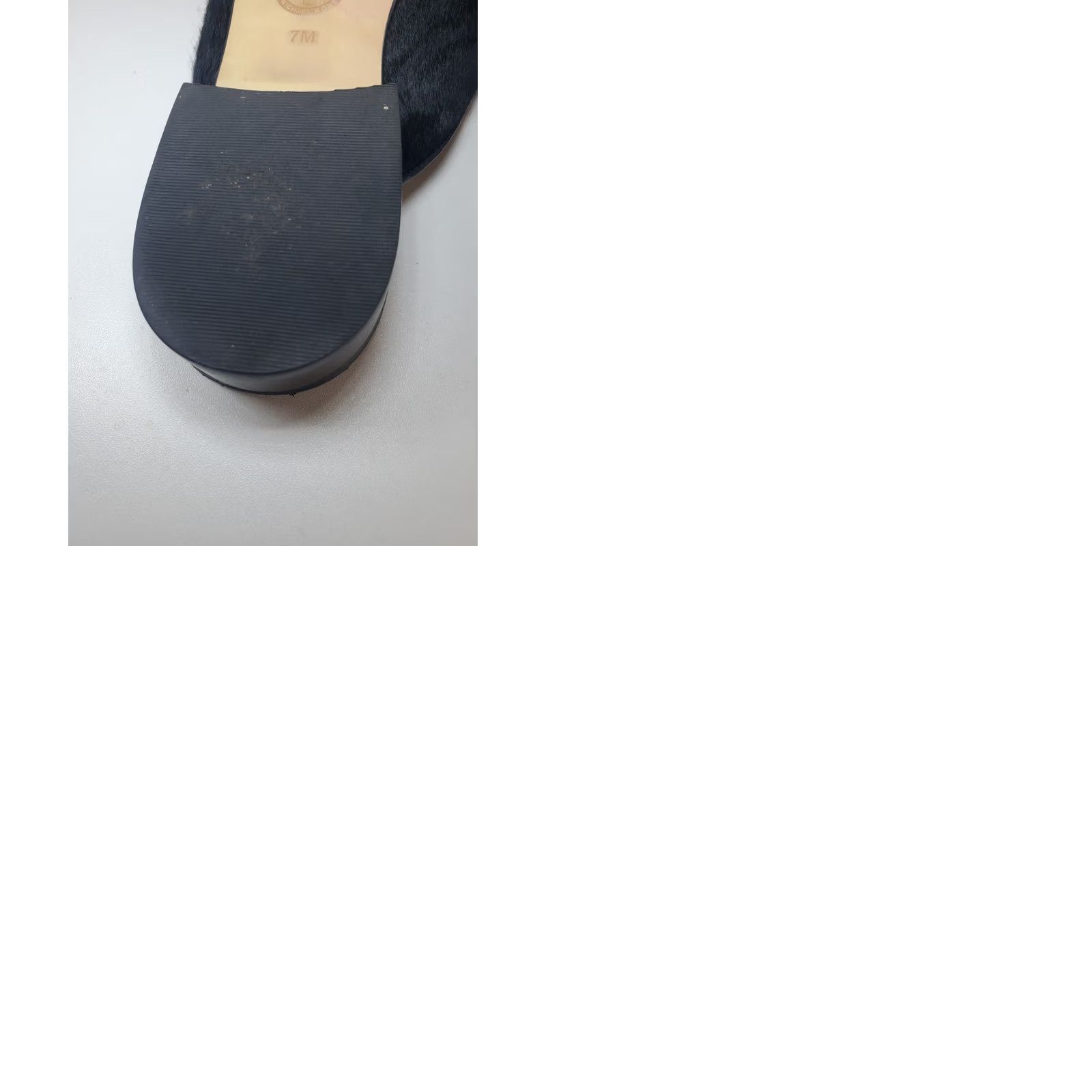 Michael Kors VINTAGE Michael Kors Natasha Black Calf-Hair Low Heel Flats Slides Mules Sz 7M Size US 7 / IT 37 - 9 Thumbnail