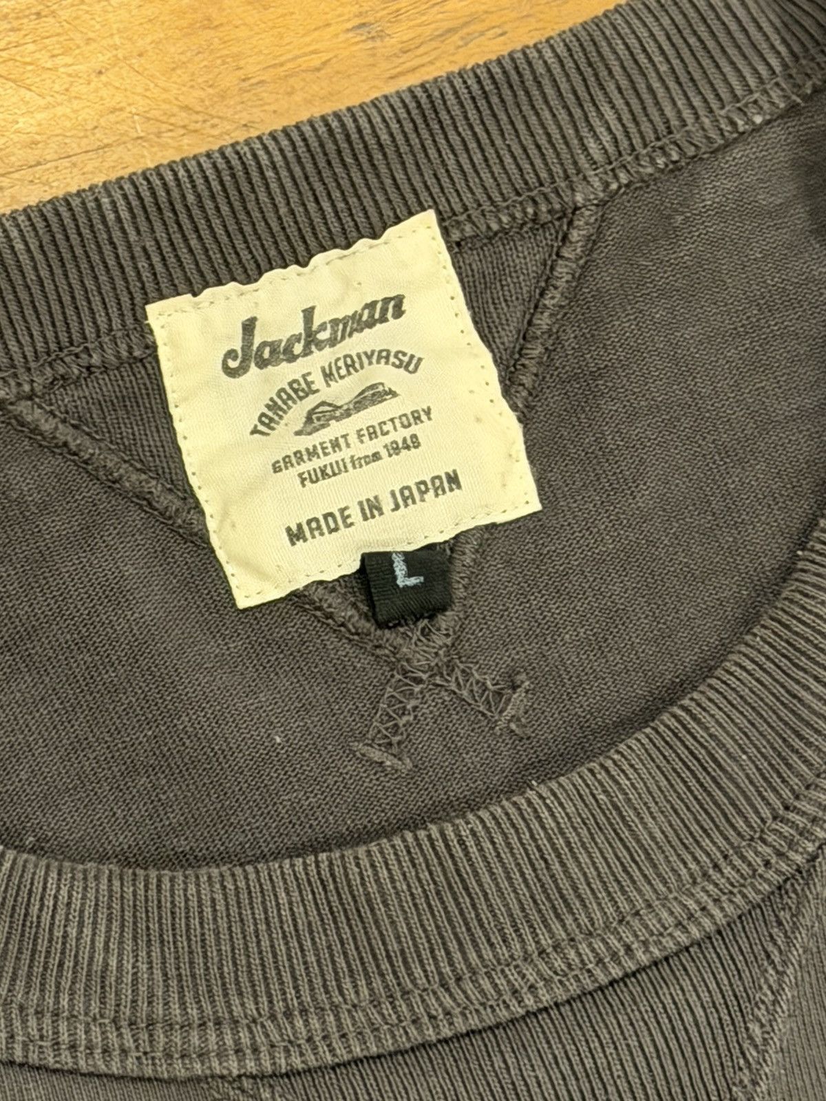 Jackman Faded Black Jackman Tanabe Meriyasu heavy japanese tee Size US L / EU 52-54 / 3 - 3 Thumbnail