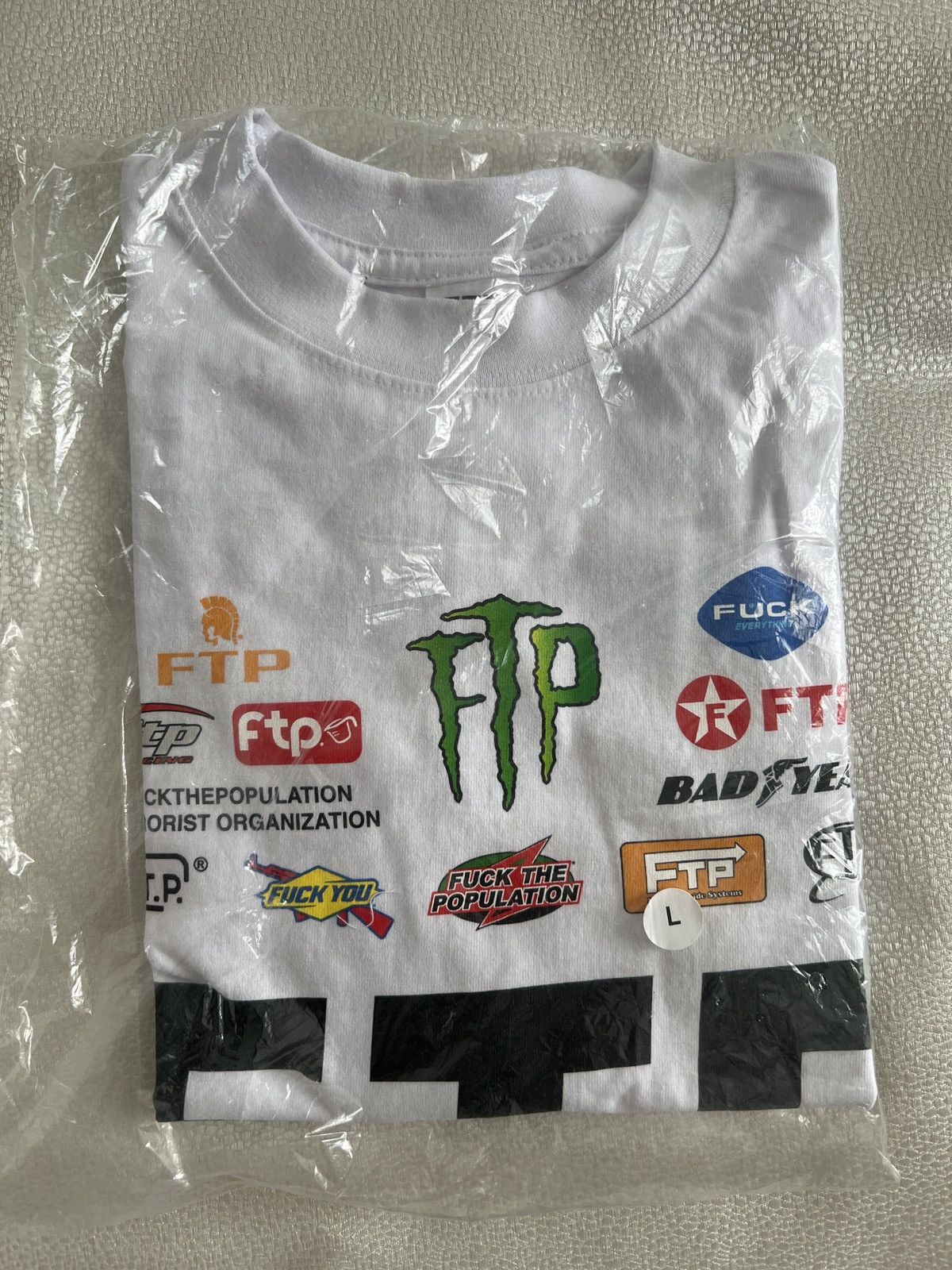 Fuck The Population FTP Crew Tee DS Size Large White Size US L / EU 52-54 / 3 - 2 Thumbnail