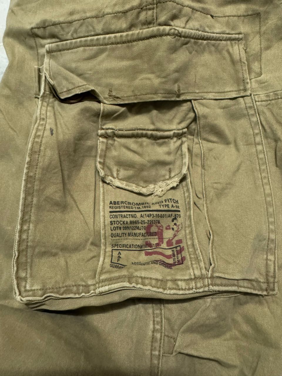 20471120 Baggy💥Vintage Abercrombie Tactical Cargo Big Pocket Distress Size US 32 / EU 48 - 17 Thumbnail