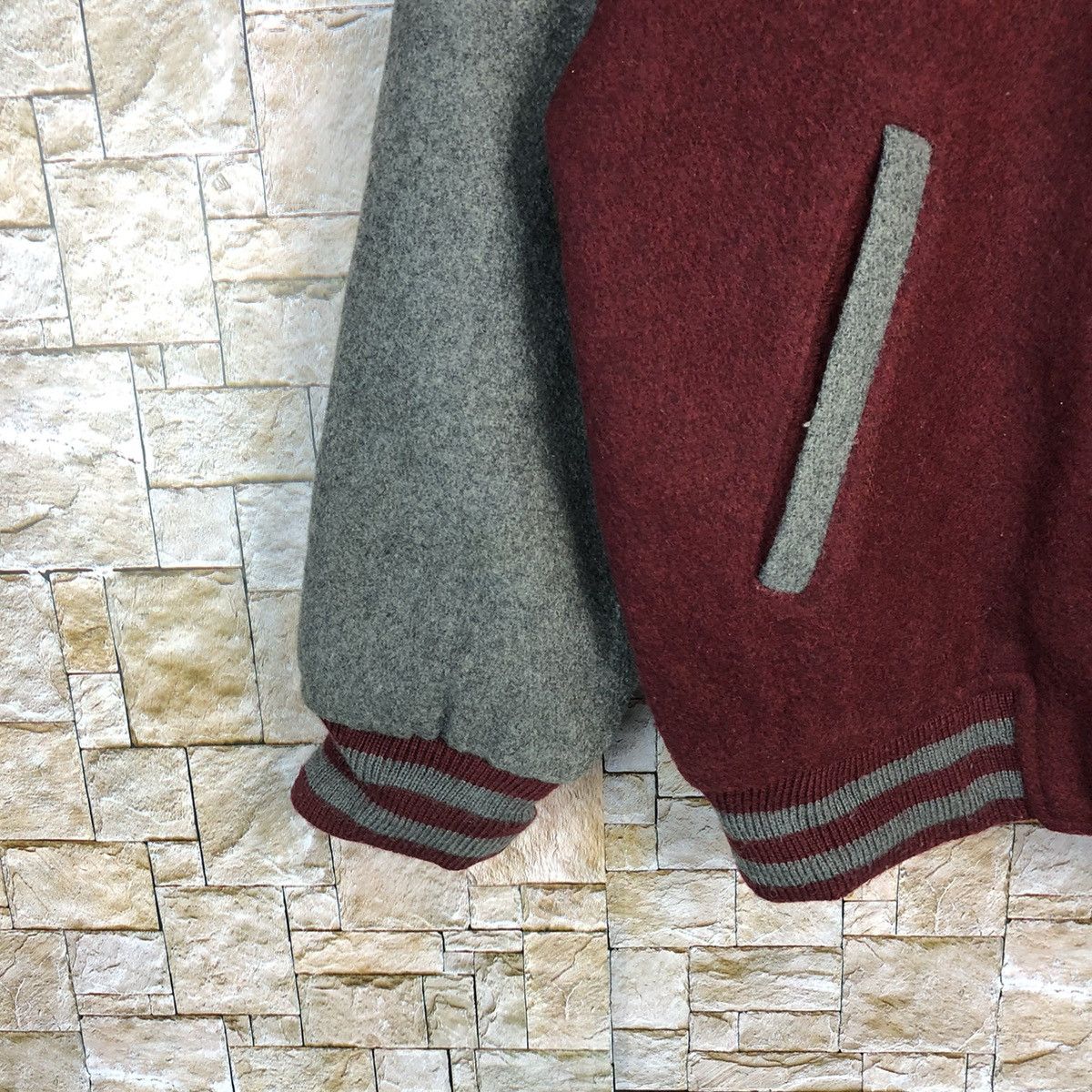 Japanese Brand Japanese Brand Maroon Varsity Jacket #A290 Size US S / EU 44-46 / 1 - 7 Thumbnail