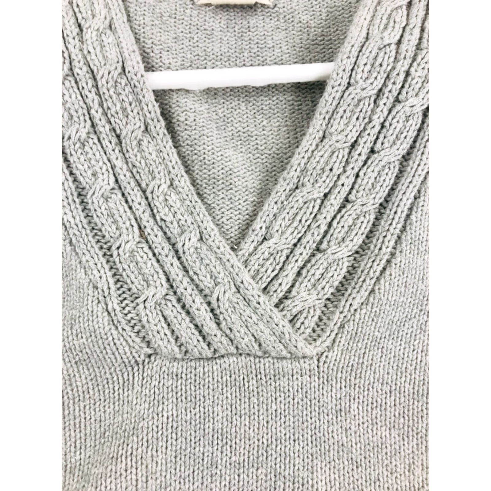 Converse Converse Sweater Women’s Size M Gray V-Neck Knit Pullover Size M / US 6-8 / IT 42-44 - 3 Thumbnail