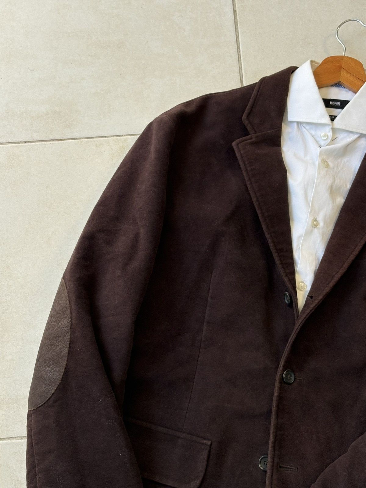 Polo Ralph Lauren Brown Blazer Leather Elbow Ralph Lauren Men’s 46R Vintage Size 46R - 2 Thumbnail