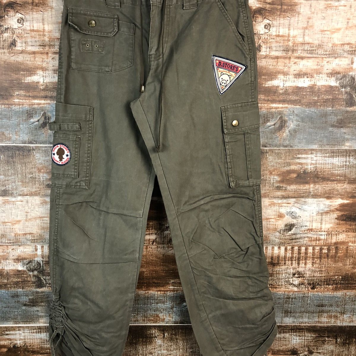 Japanese Brand Drug Store Green Cargo Multipocket Pants #A2418 Size US 27 - 5 Thumbnail