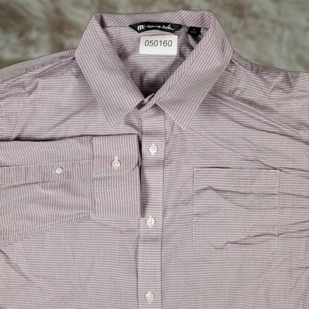 TravisMathew Travis Mathew Red Striped Button-Up Shirt XL Long Sleeve Mens Casual Size US XL / EU 56 / 4 - 1 Thumbnail