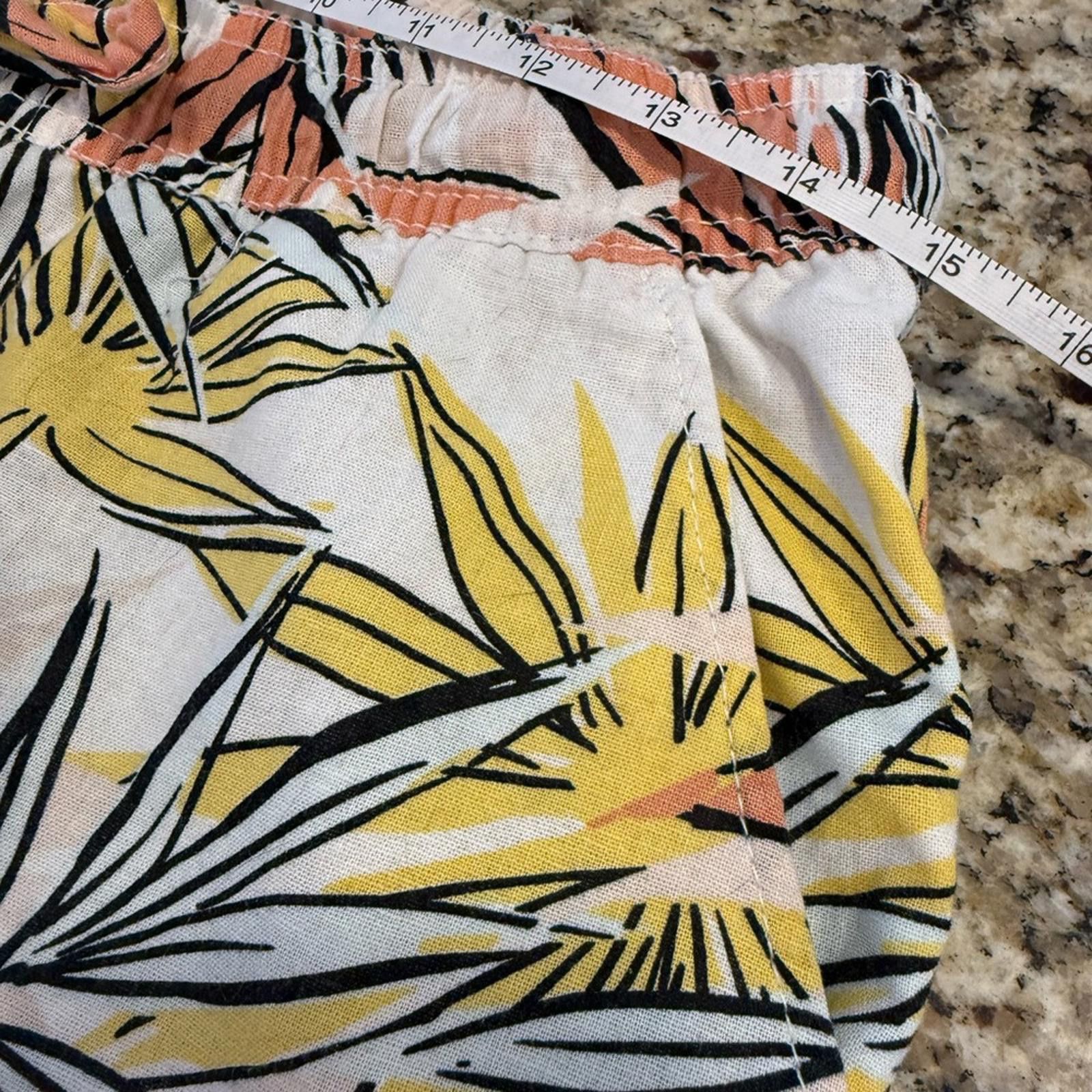 Marine Serre Serra tropical floral cotton linen cropped pants SZ SM Size 28" / US 6 / IT 42 - 6 Thumbnail