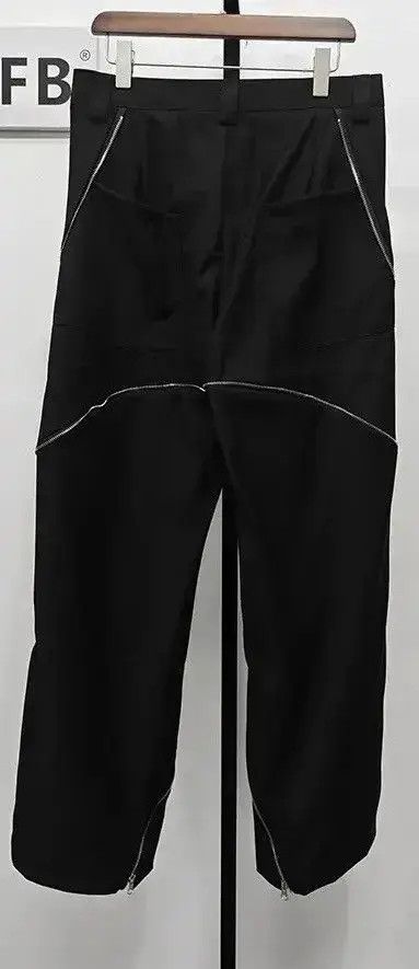 Japanese Brand Men Zipper Slit Wide Leg Casual Pant Size US 32 / EU 48 - 3 Thumbnail