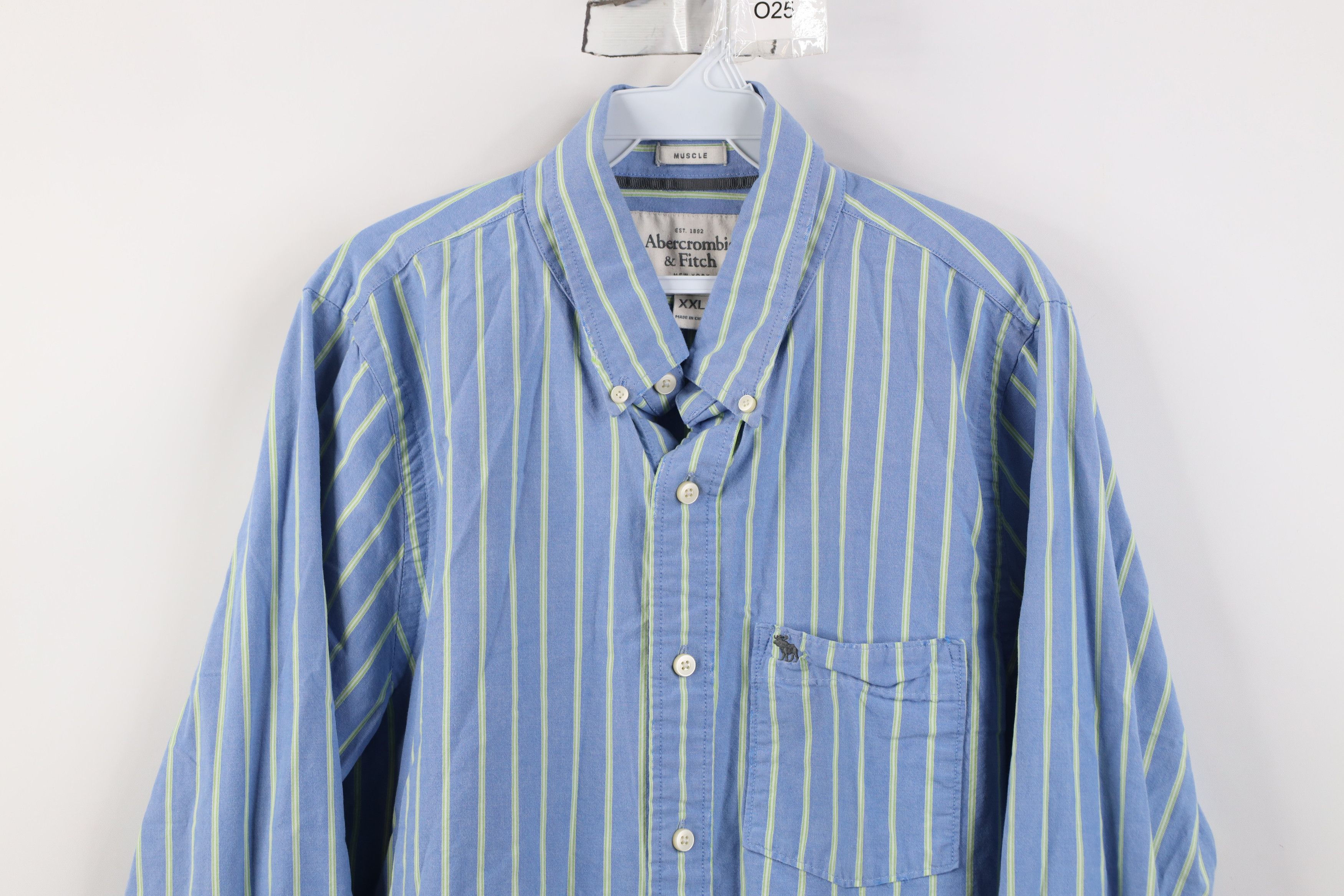 Abercrombie & Fitch Vintage 90s Y2K Abercrombie & Fitch Button Down Shirt Blue Size US XXL / EU 58 / 5 - 2 Thumbnail