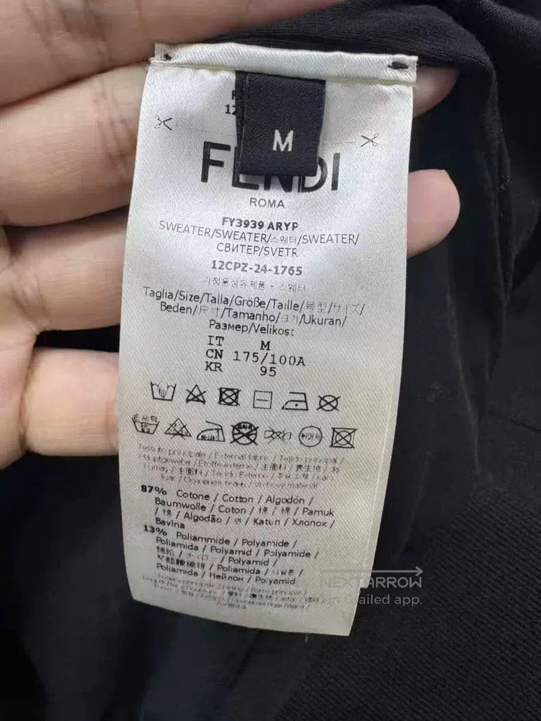 Fendi Fendi Embroidered Flock All-Over Printed Logo Black Towel Size M / US 6-8 / IT 42-44 - 5 Thumbnail