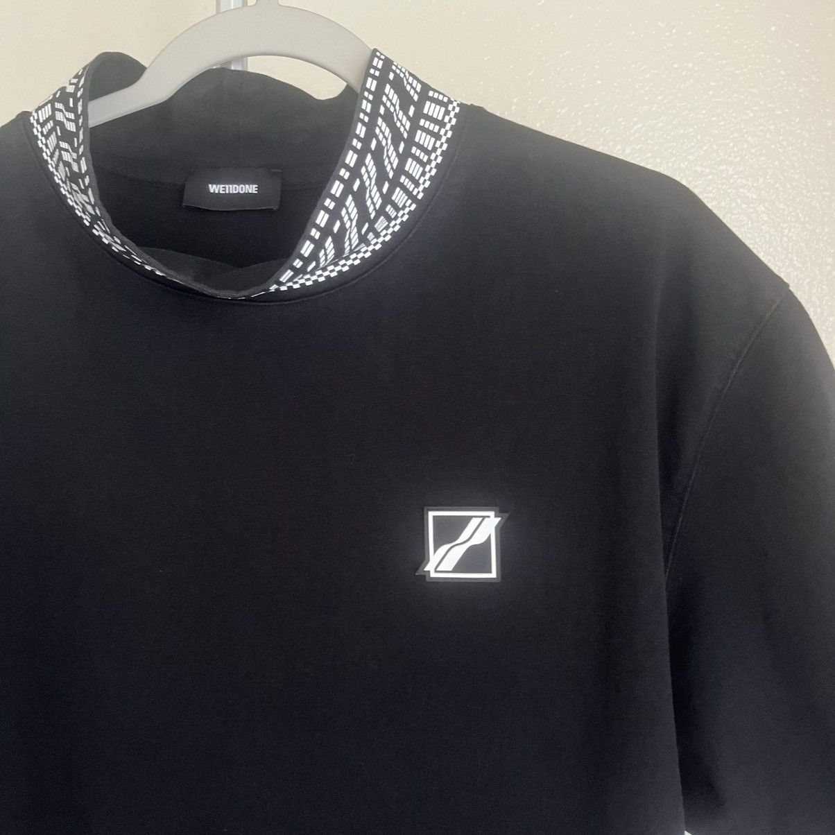 WE11DONE WE11DONE Black High Neck Logo 1/2 T-Shirt Size S Size US S / EU 44-46 / 1 - 4 Thumbnail