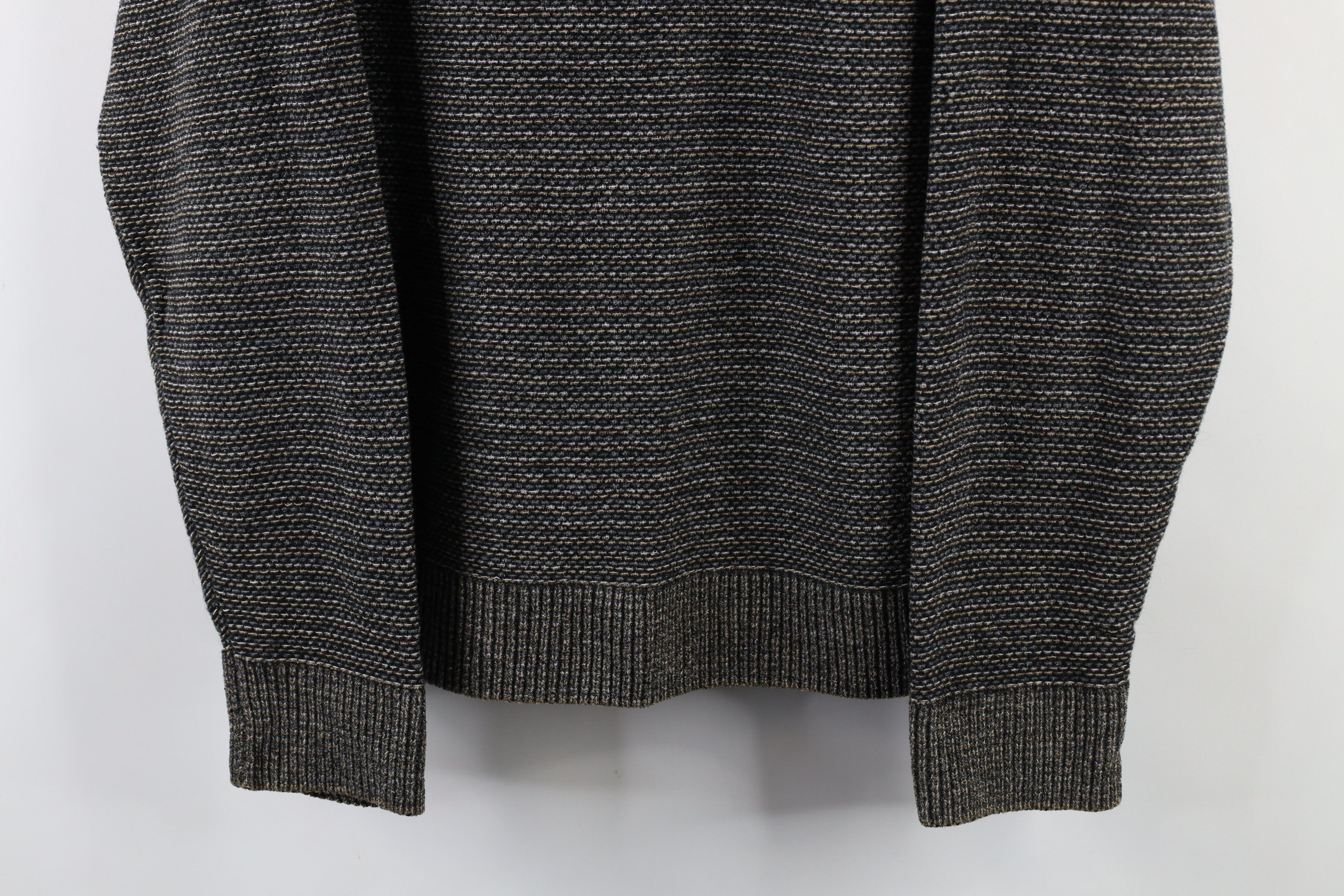 Vintage Vintage 90s Streetwear Striped Fleece Knit Crewneck Sweater Size US L / EU 52-54 / 3 - 3 Thumbnail