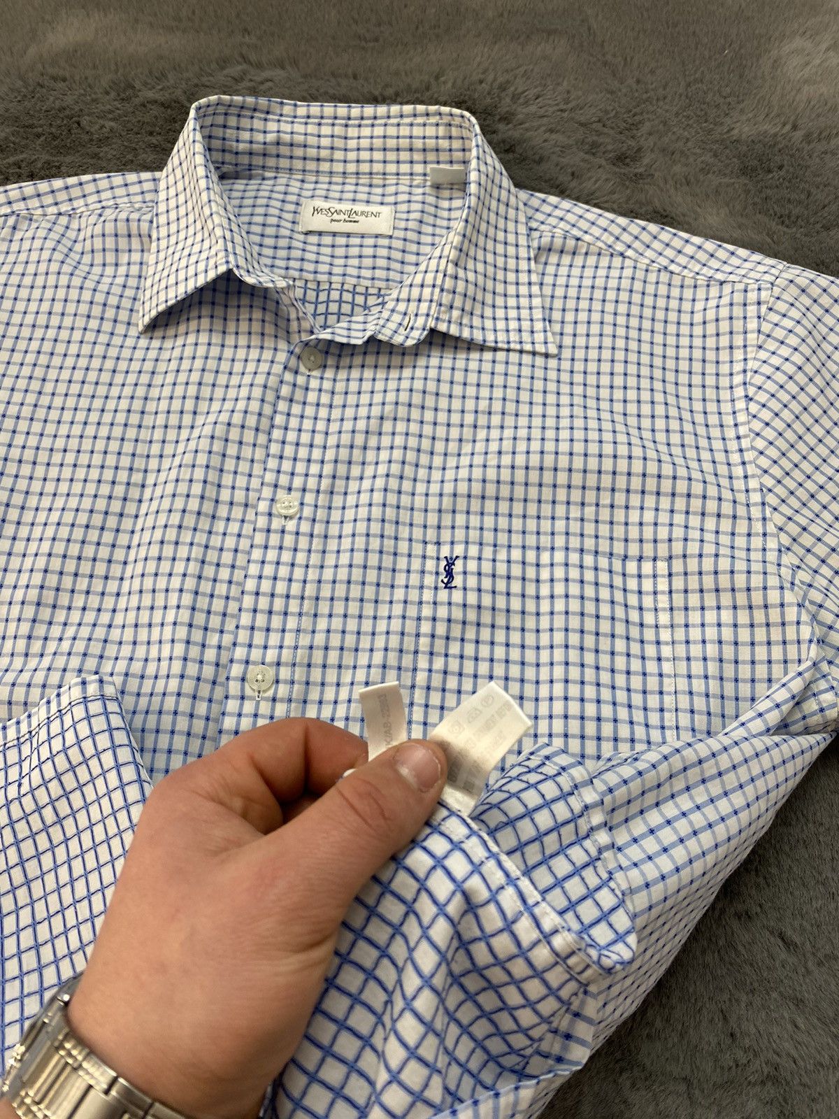 Flannel × Yves Saint Laurent Shirts YSL Yves Saint Laurent style by Travis Scott Xl Size US XL / EU 56 / 4 - 10 Thumbnail