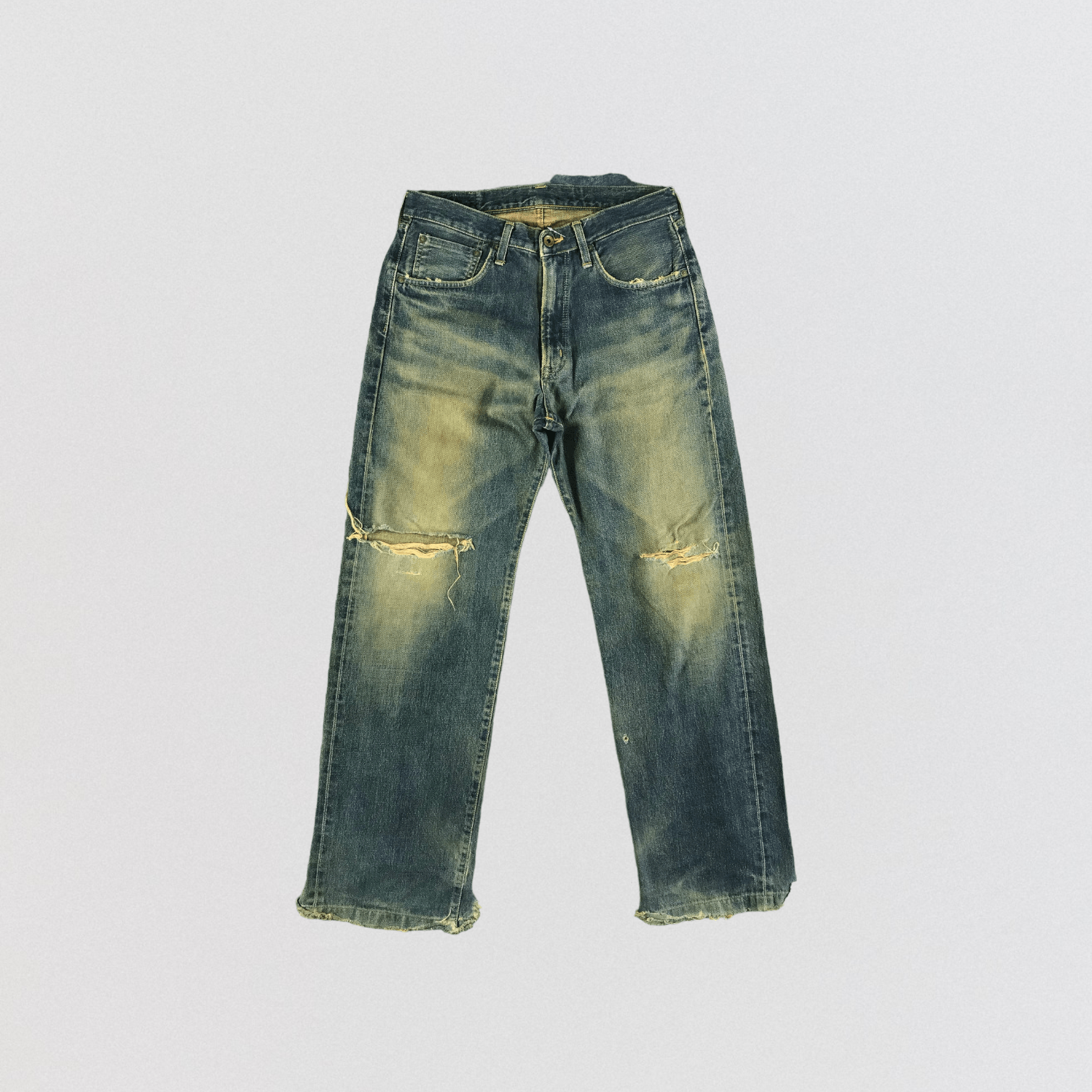 Edwin Vintage Distress Edwin 505 Selvedge Jeans-JM3592 Size US 33 - 1 Thumbnail