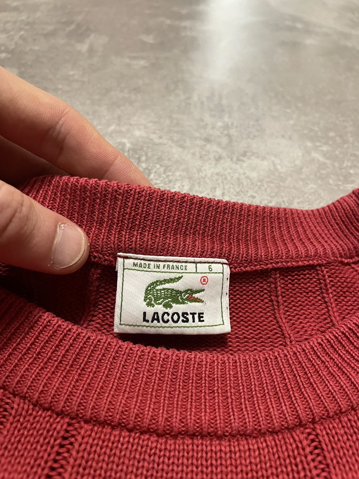 Lacoste Vintage Lacoste Cable Knit Sweater 90s Size US XL / EU 56 / 4 - 11 Thumbnail