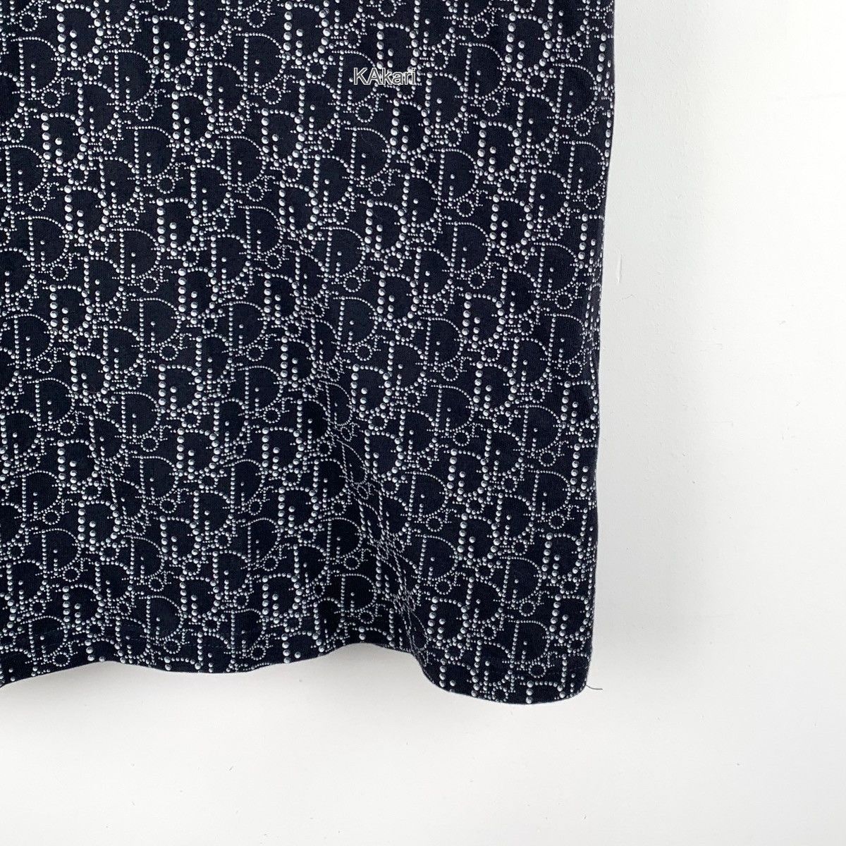 Dior Black Patterned Short Sleeve Shirt Size US M / EU 48-50 / 2 - 4 Thumbnail