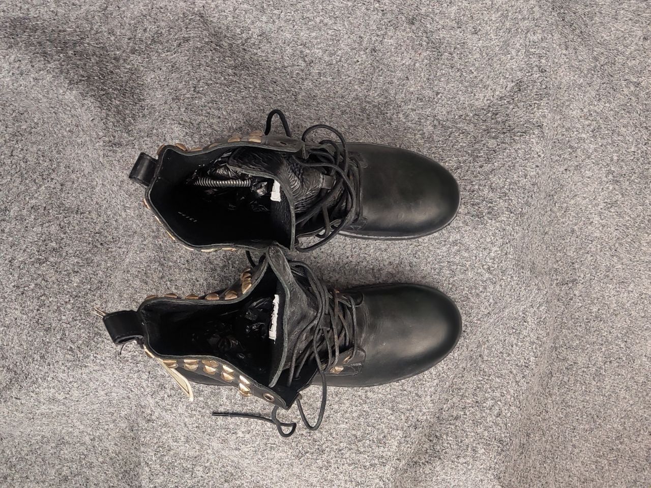Frye Frye Design Rogan Studded Lace Tall Leather Ankle Boots Size US 11 / IT 41 - 2 Thumbnail