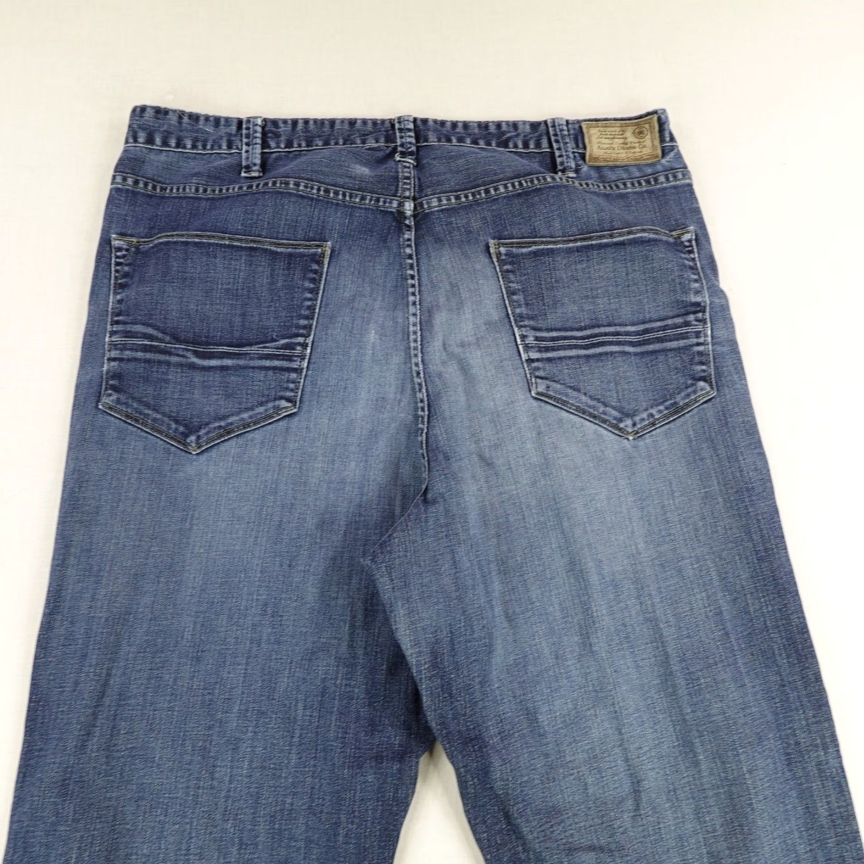 Vintage Agave Jeans Mens 40 Blue Denim Straight Relaxed USA Pragmatist Nirvana Flex Cotton Polyester Spandex Stretch Pockets ZIP 32in Inseam Size US 40 / EU 56 - 5 Thumbnail