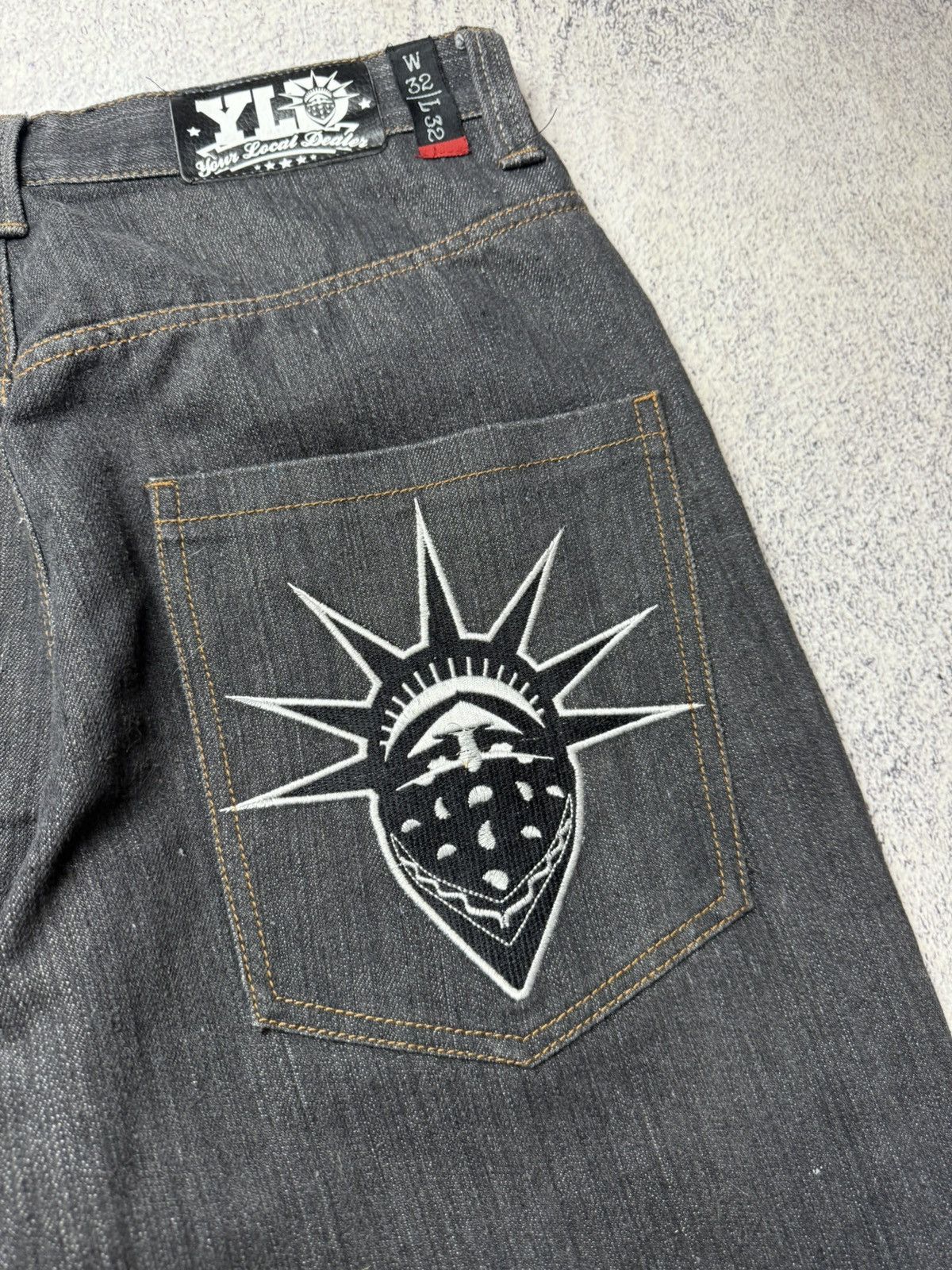 Japanese Brand Vintage Rap Pants Your Local Dealer Y2K Jeans Japanese Size US 32 / EU 48 - 14 Thumbnail