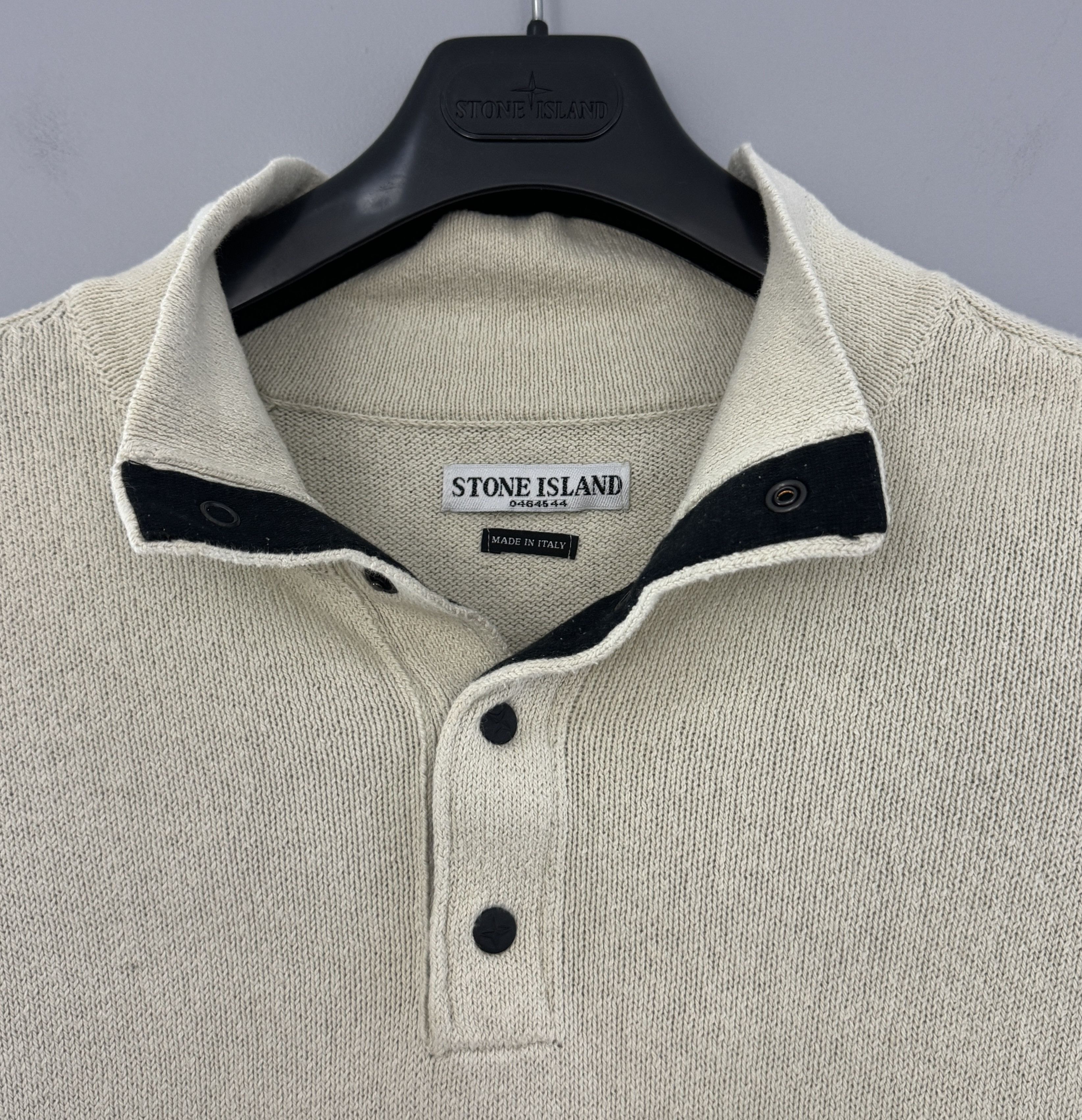Stone Island 90s Stone Island Knit Pullover Cream Sweater 1/3 Zip Size M Size US M / EU 48-50 / 2 - 4 Thumbnail