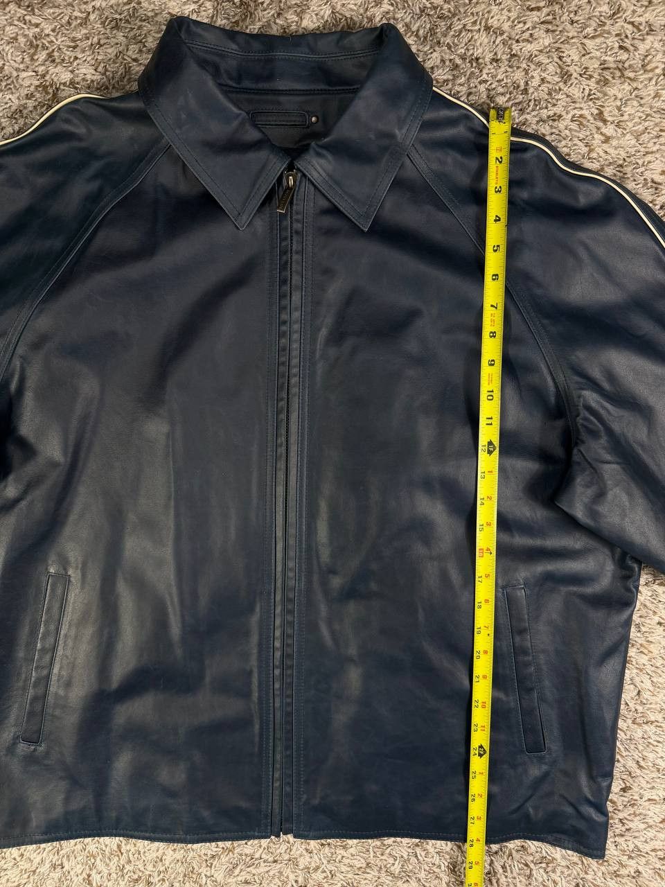 Wilsons Leather Vintage Wilsons Leather M Julian Navy Genuine Leather Jacket Size US XXL / EU 58 / 5 - 8 Thumbnail