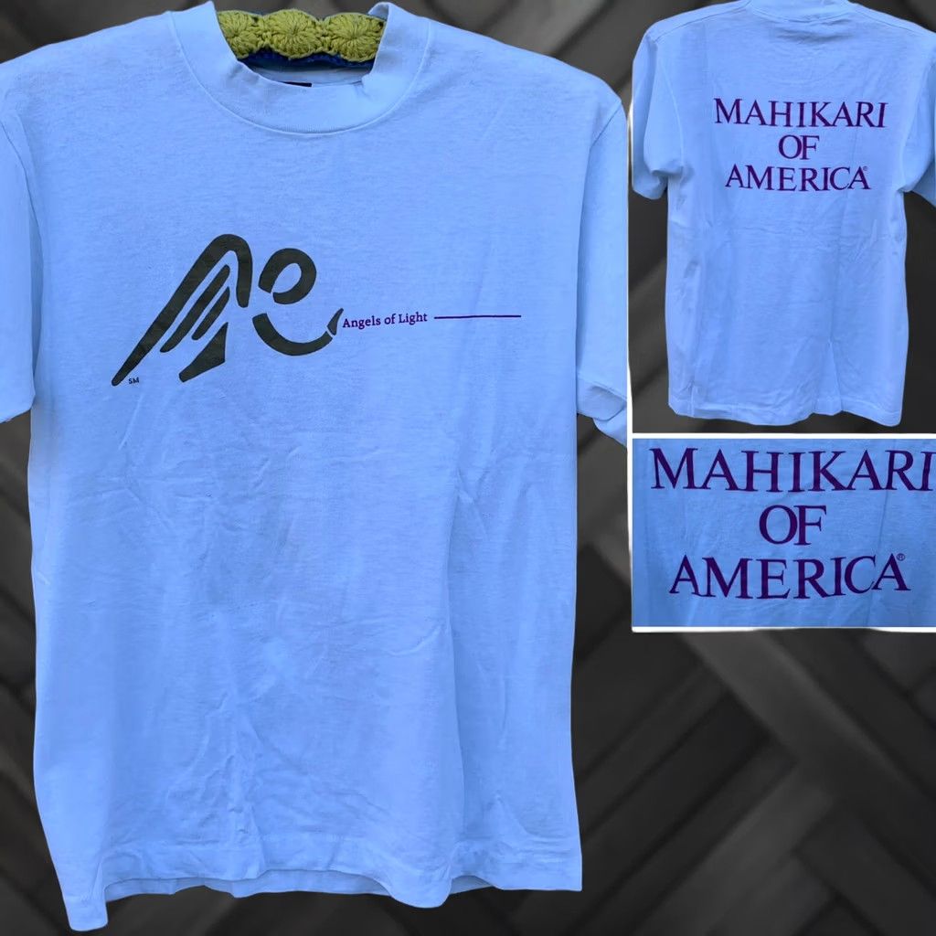 Vintage vintage Angels of Light Mahikari of America t-shirt Screen Stars Best White 50/50 Crew Short Sleeve M Men Logo 80s 90s Size US M / EU 48-50 / 2 - 1 Thumbnail