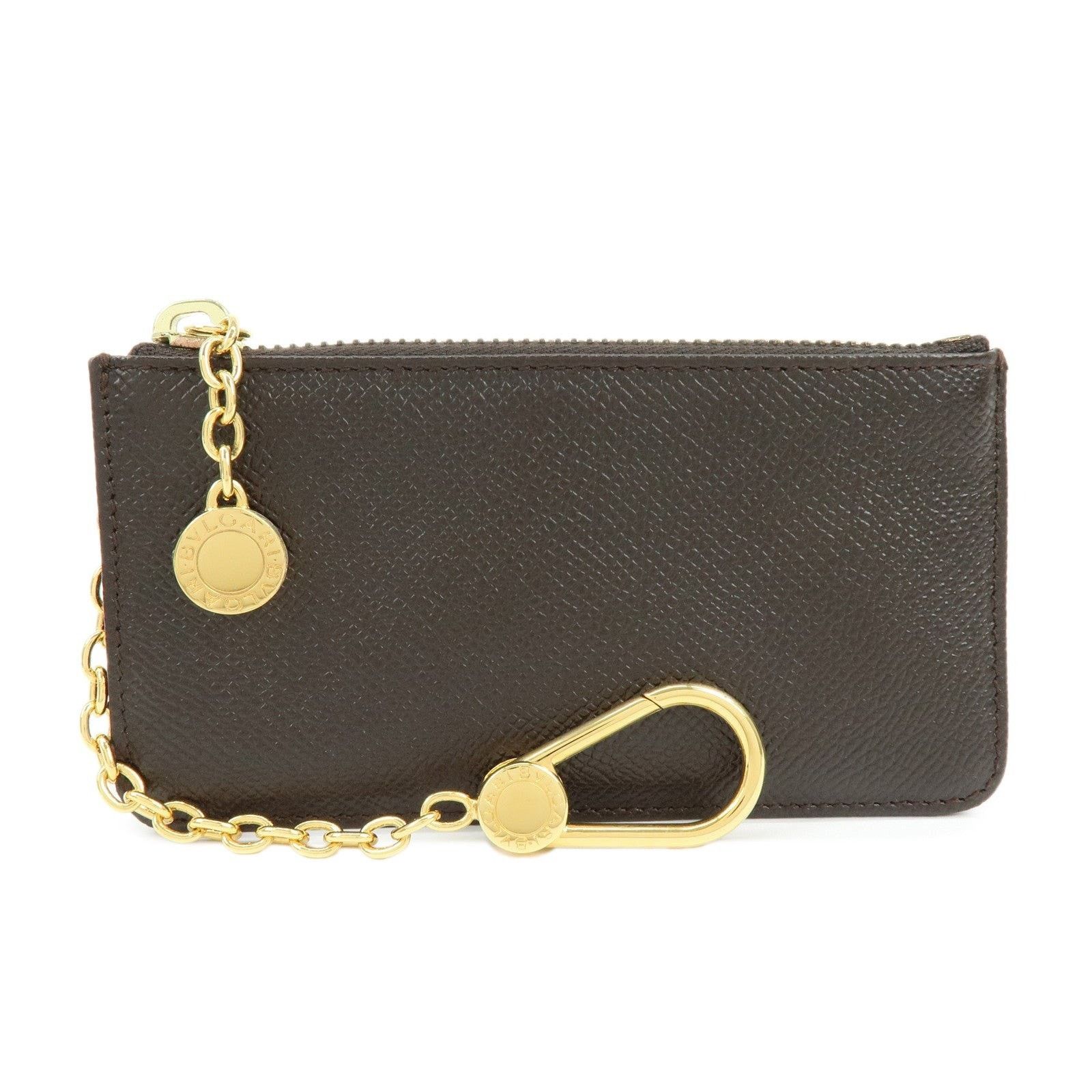 Bvlgari Bvlgari Calfskin Coin Purse Brown Size ONE SIZE - 1 Thumbnail
